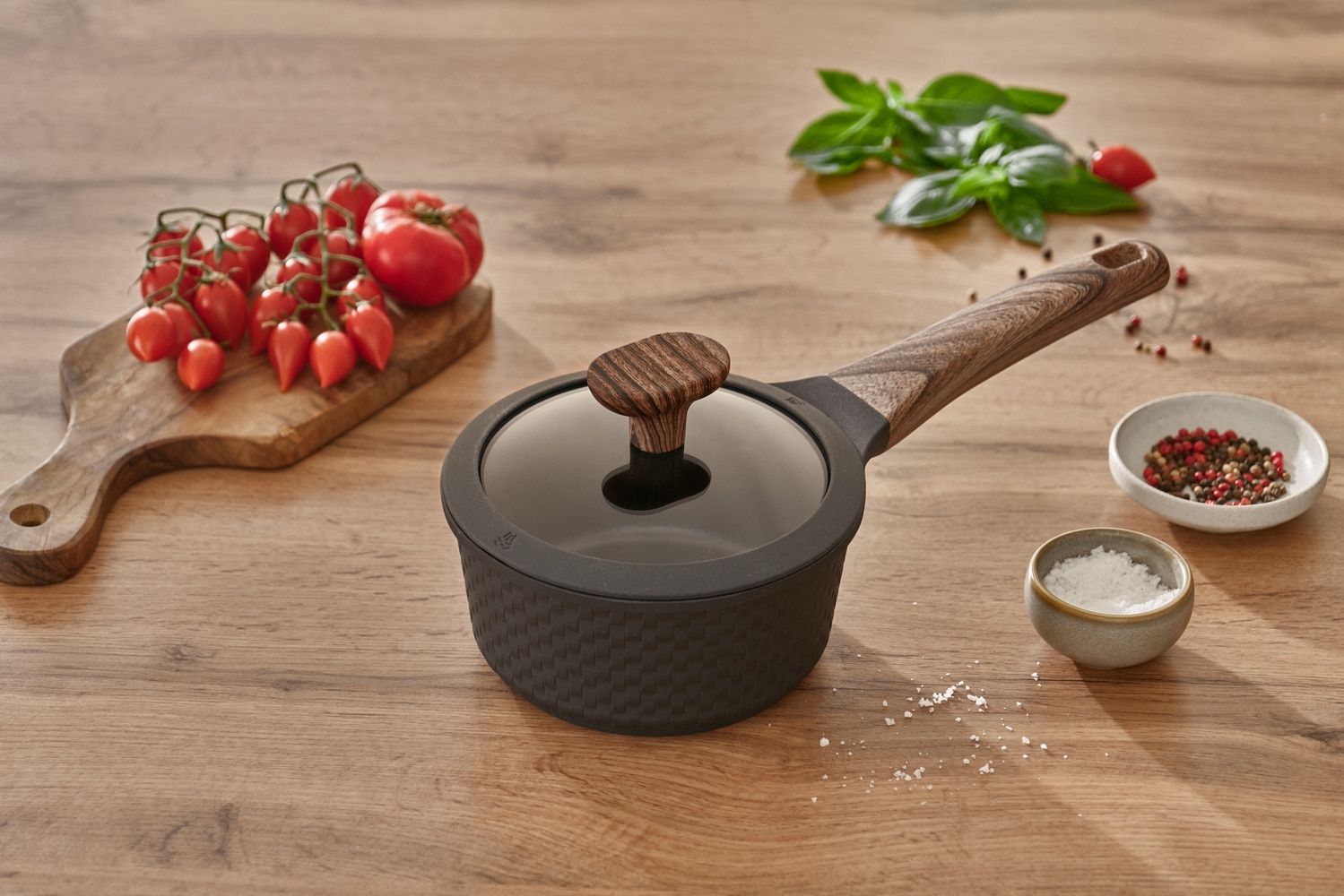 RESTO Kitchenware Kasserolle »Ran, Kochtopf antihaftbeschichtet und spülmaschinenfest« 2 Stk. tlg. Aluminiumguss