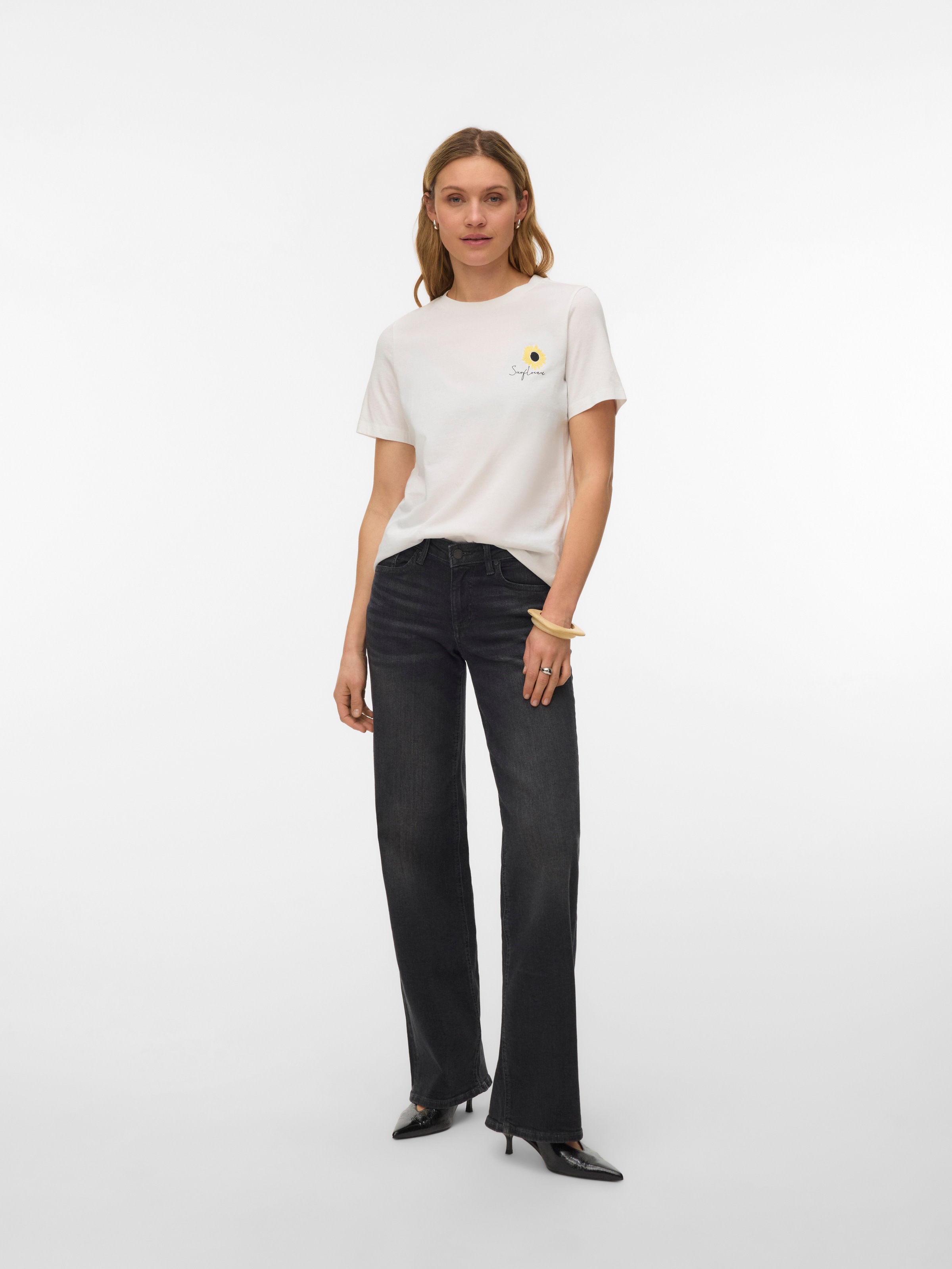 Vero Moda Kurzarmshirt »VMULLA PAULINA SS TOP BOX JRS« mit Print