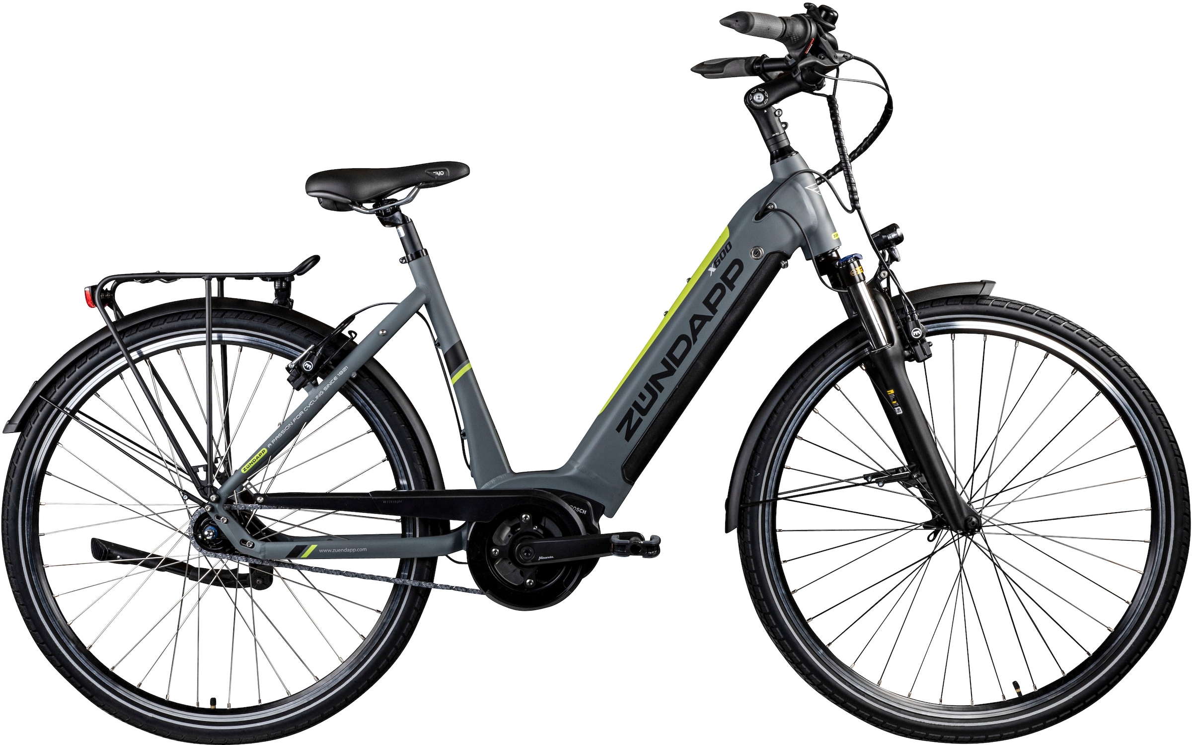 Zündapp »X600« 7 Gang Shimano Nexus Schaltwerk Nabenschaltung Mittelmotor 250 W Pedelec in grau, Größe 28 Zoll (71,12 cm)