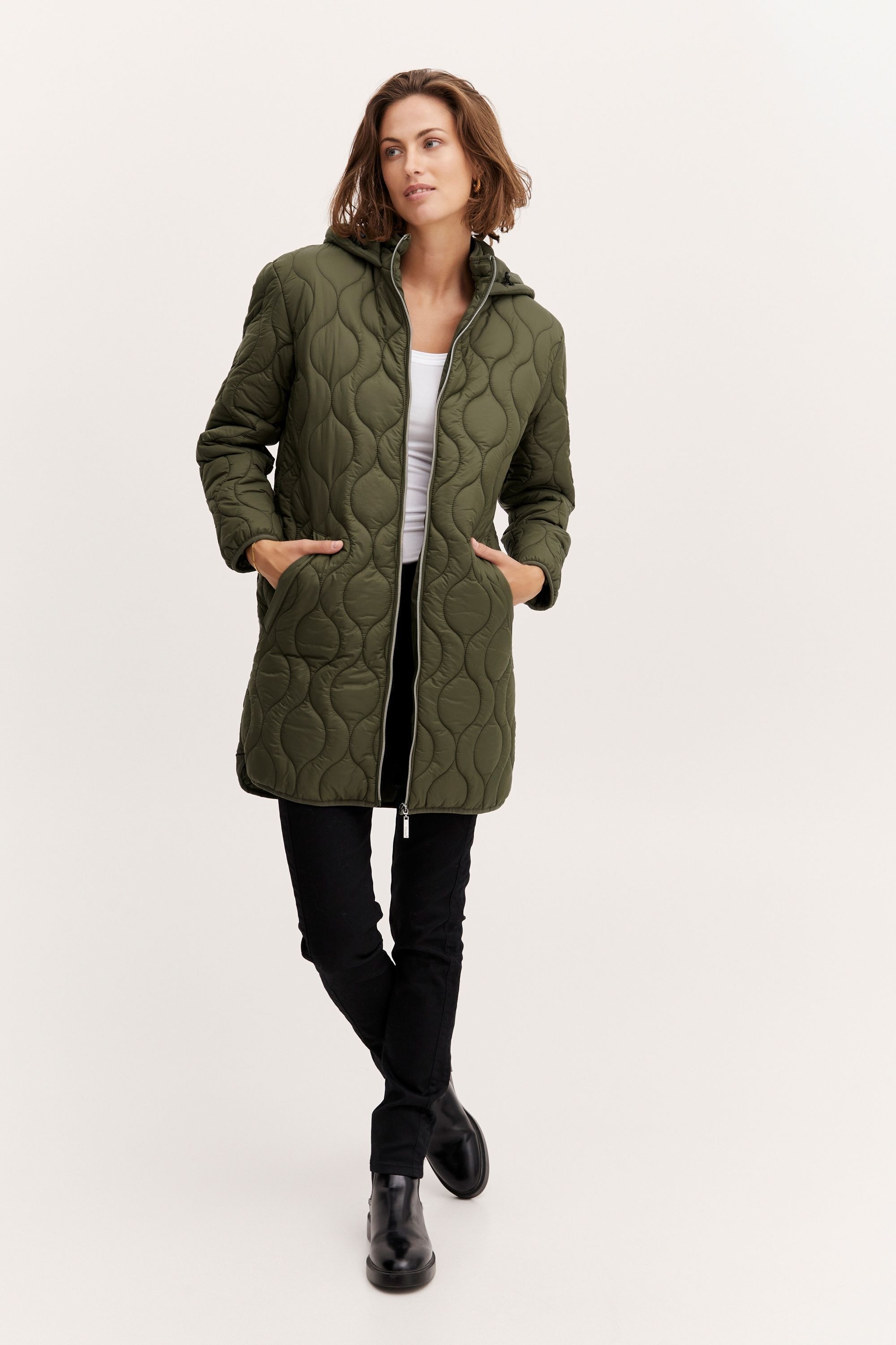 fransa Steppjacke »Steppjacke FRPadma«, mit Kapuze