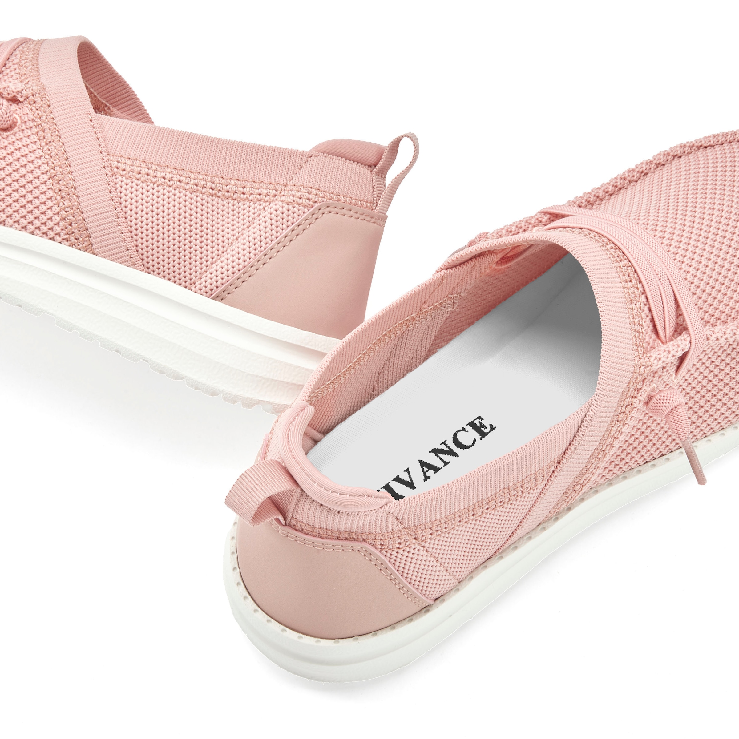 Vivance Sneaker »Freizeitschuh, Halbschuh,«, in Mesh-Optik zum Reinschlüpfen mit elastischen Schnürbändern VEGAN