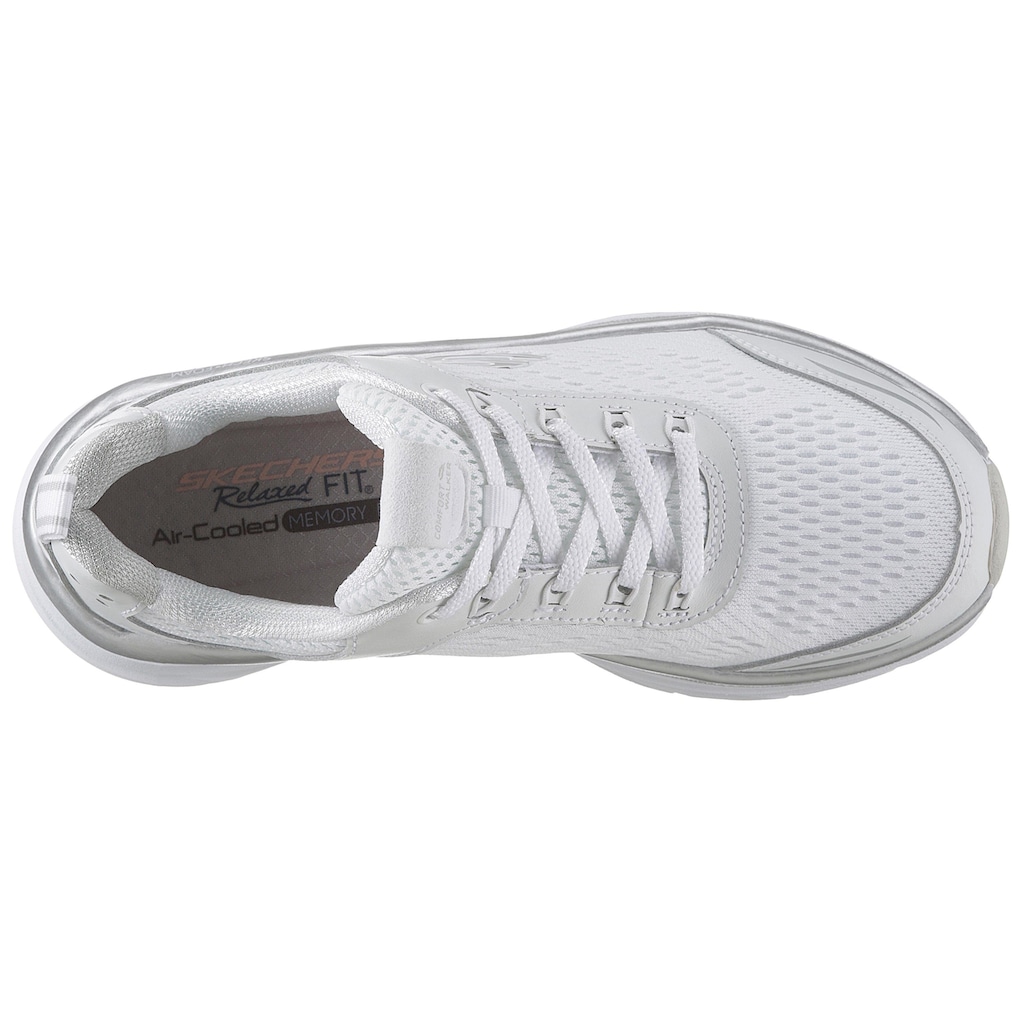 Skechers Sneaker »D´Lux Walker«, mit Relaxed Fit-Ausstattung, Freizeitschuh, Halbschuh, Schnürschuh