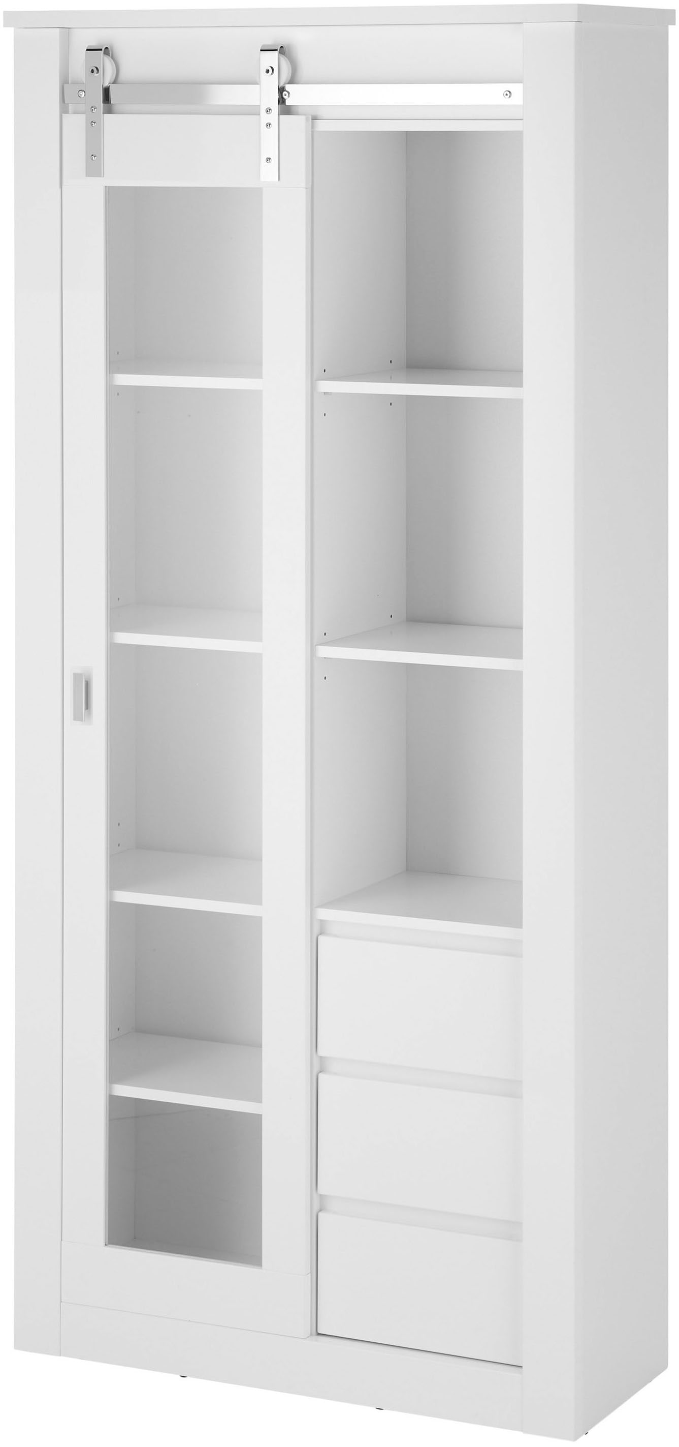 Home affaire Vitrine »Daytona, moderner Hochschrank, Glasvitrine in Weiß Hochglanz«