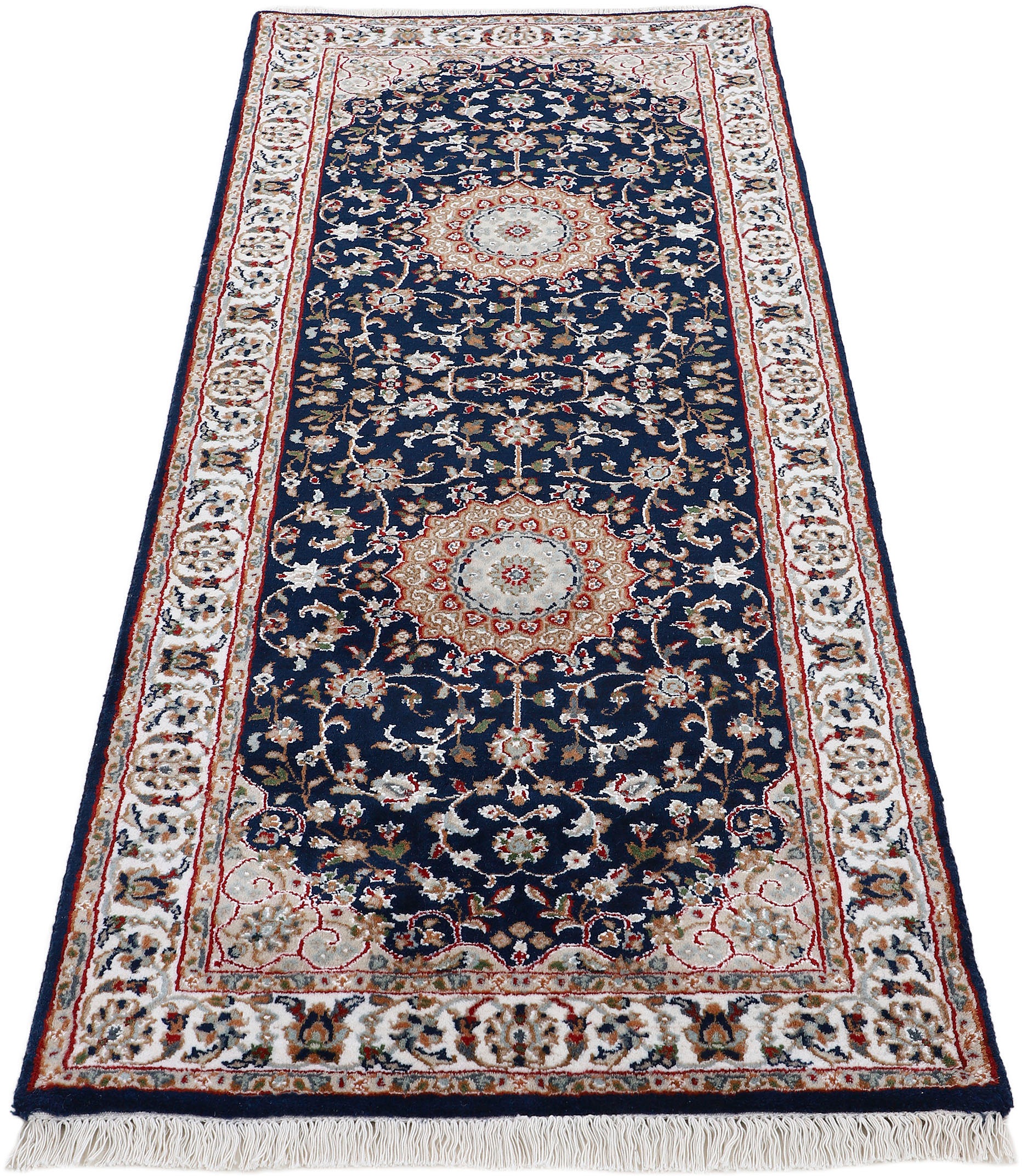 Woven Arts Läufer »Orientteppich Nain«, rechteckig, 15 mm Höhe, handgeknüpft, Wohnzimmer, reine Wolle