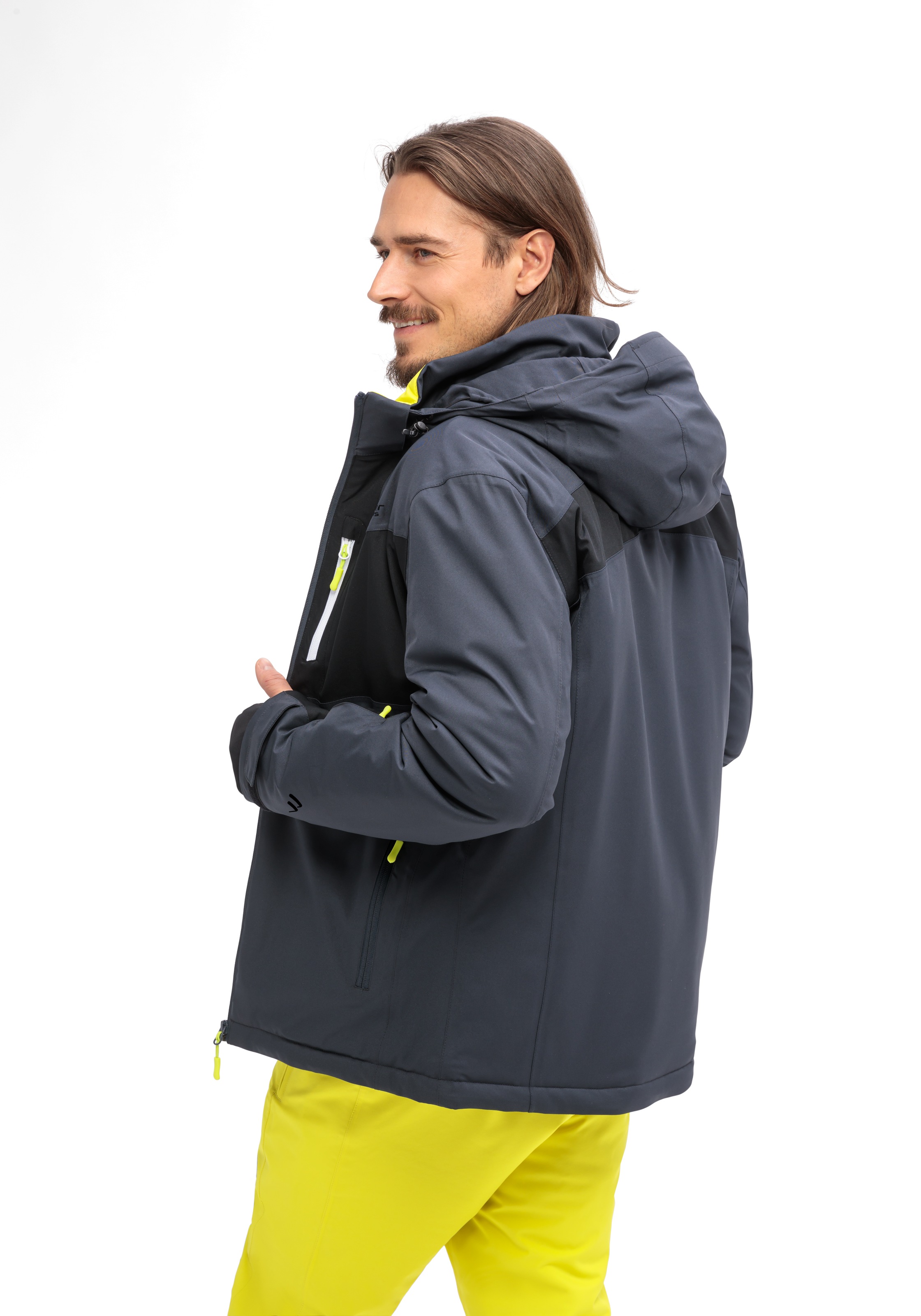 Maier Sports Skijacke »KARLEITEN M 2.0«, Herren Winterjacke, wind/wasserdicht, 3 RV-Taschen und Kapuze, Regular fit