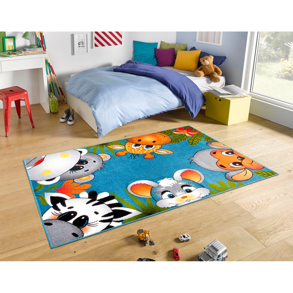 HANSE Home Teppich »Jungle Crew«, rechteckig, Farbenfrohes Design, Spielunterlage, Tiere