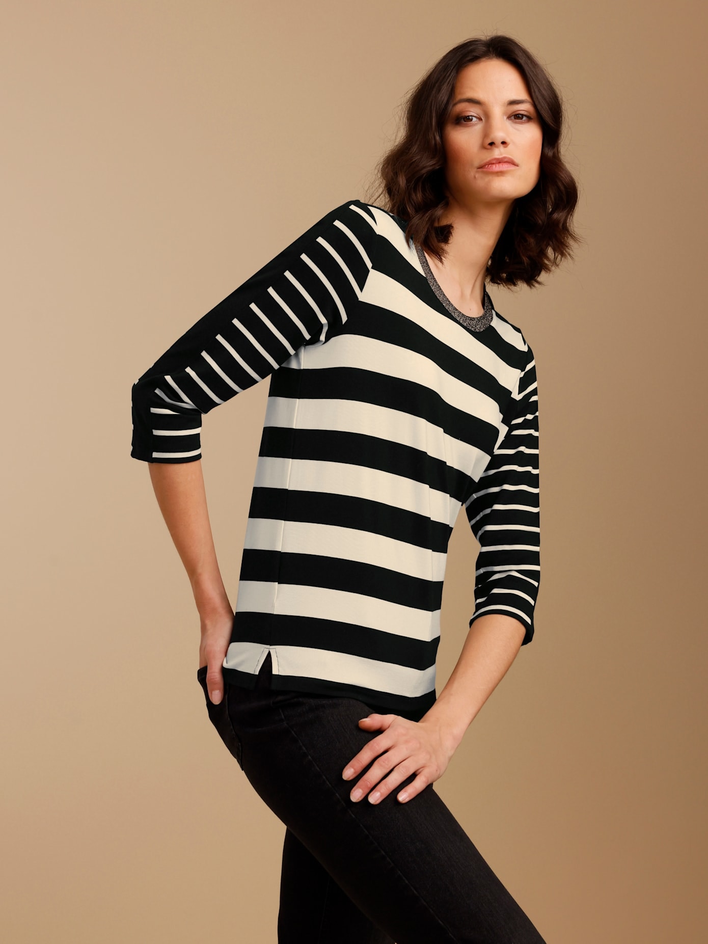 CREATION L PREMIUM 3/4-Arm-Shirt »Lyocell-Shirt« 1