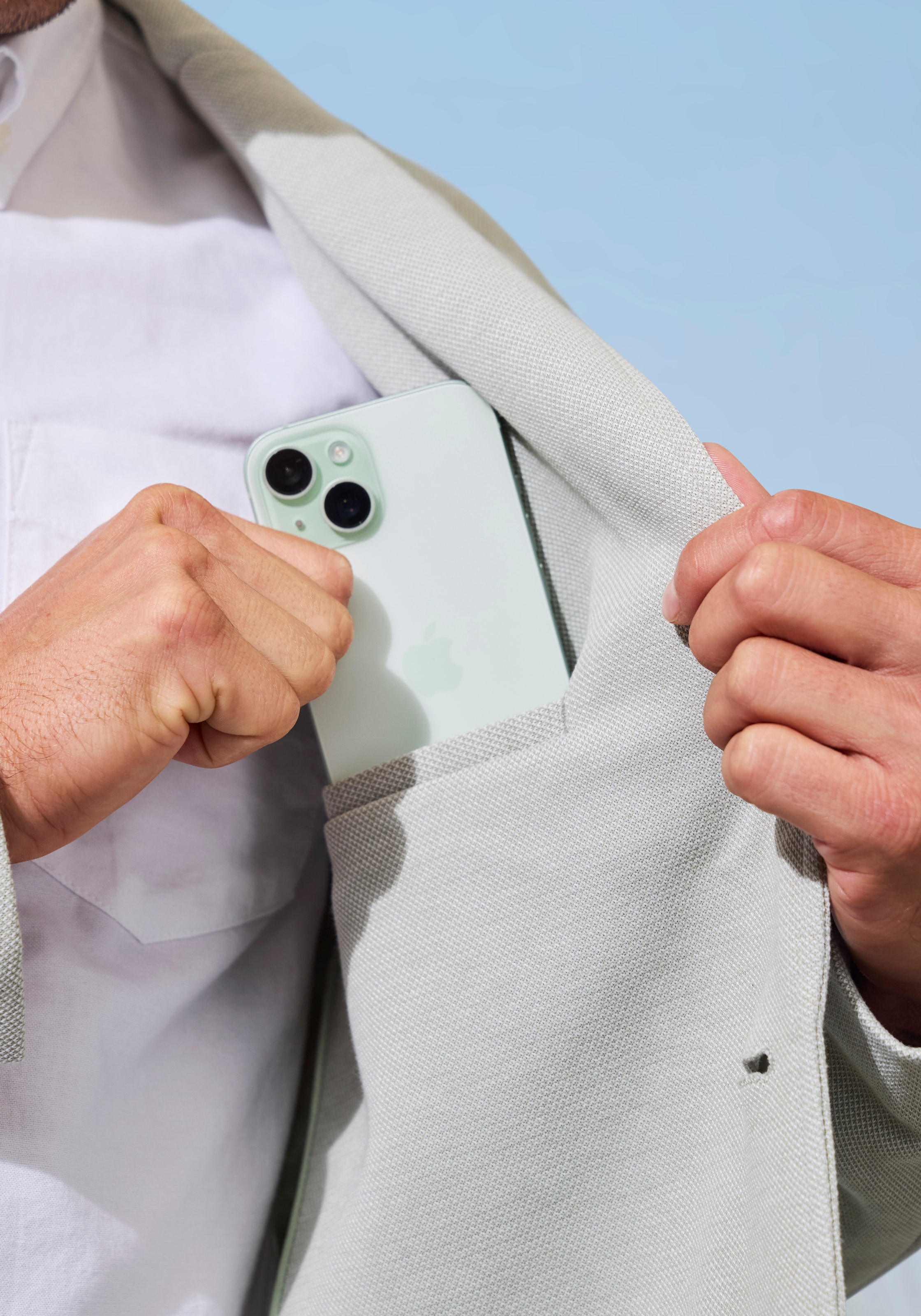 John Devin Sakko »aus elastischer Pikee-Qualität« lässiges Stretchsakko mit dezentem Muster