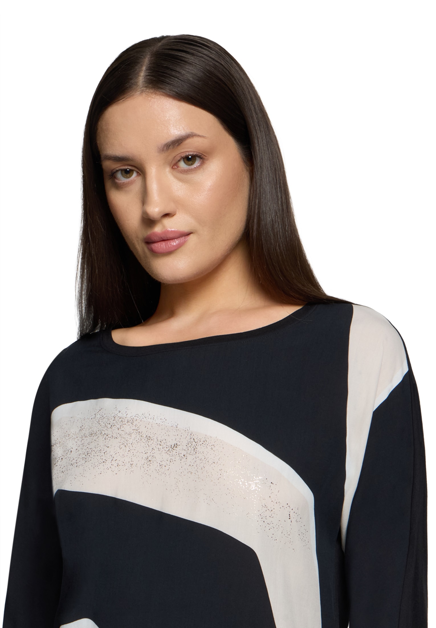 Betty&Co Print-Shirt »Patchwork-Shirt mit Fledermausärmeln«