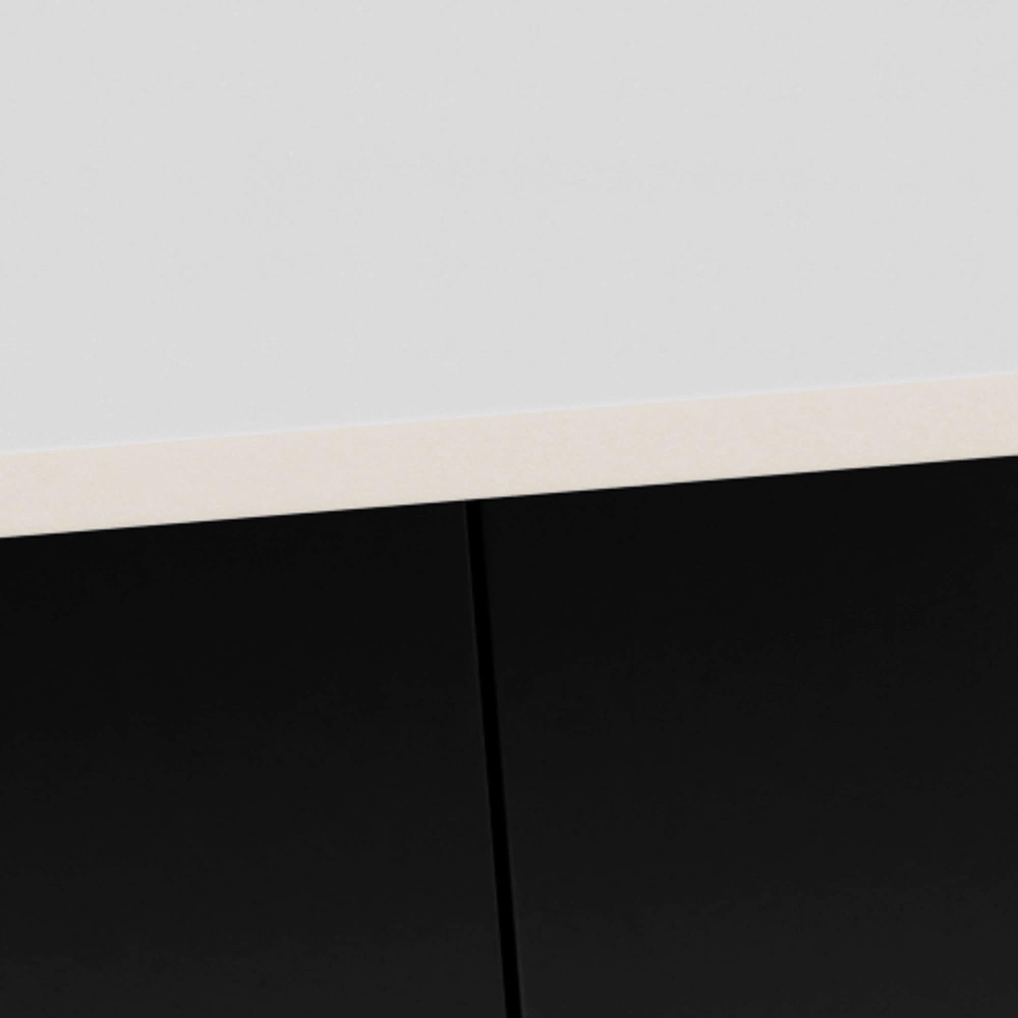 ACTONA GROUP Couchtisch »Salinas, Sofatisch, Tisch, Beistelltisch« B/T/H: 80x80x48 cm,  weiße Keramikplatte, abgerunde Ecken, schwarzer Stahlfuß