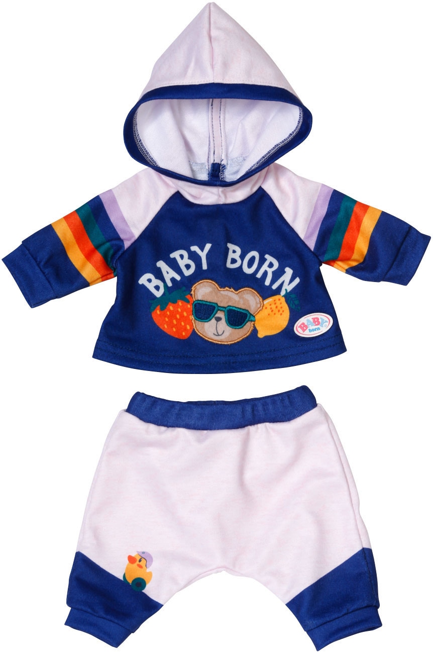 Baby Born Puppenkleidung »Jogging Anzug Navy, 43 cm«, mit Kleiderbügel