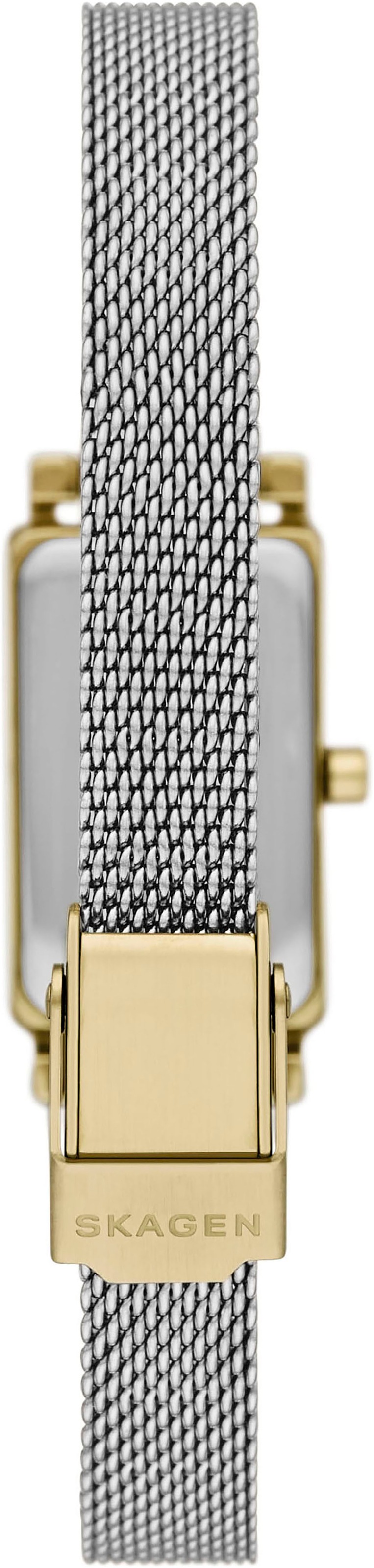 Skagen Quarzuhr »HAGEN MICRO«, Armbanduhr, Damenuhr, Edelstahlarmband, analog