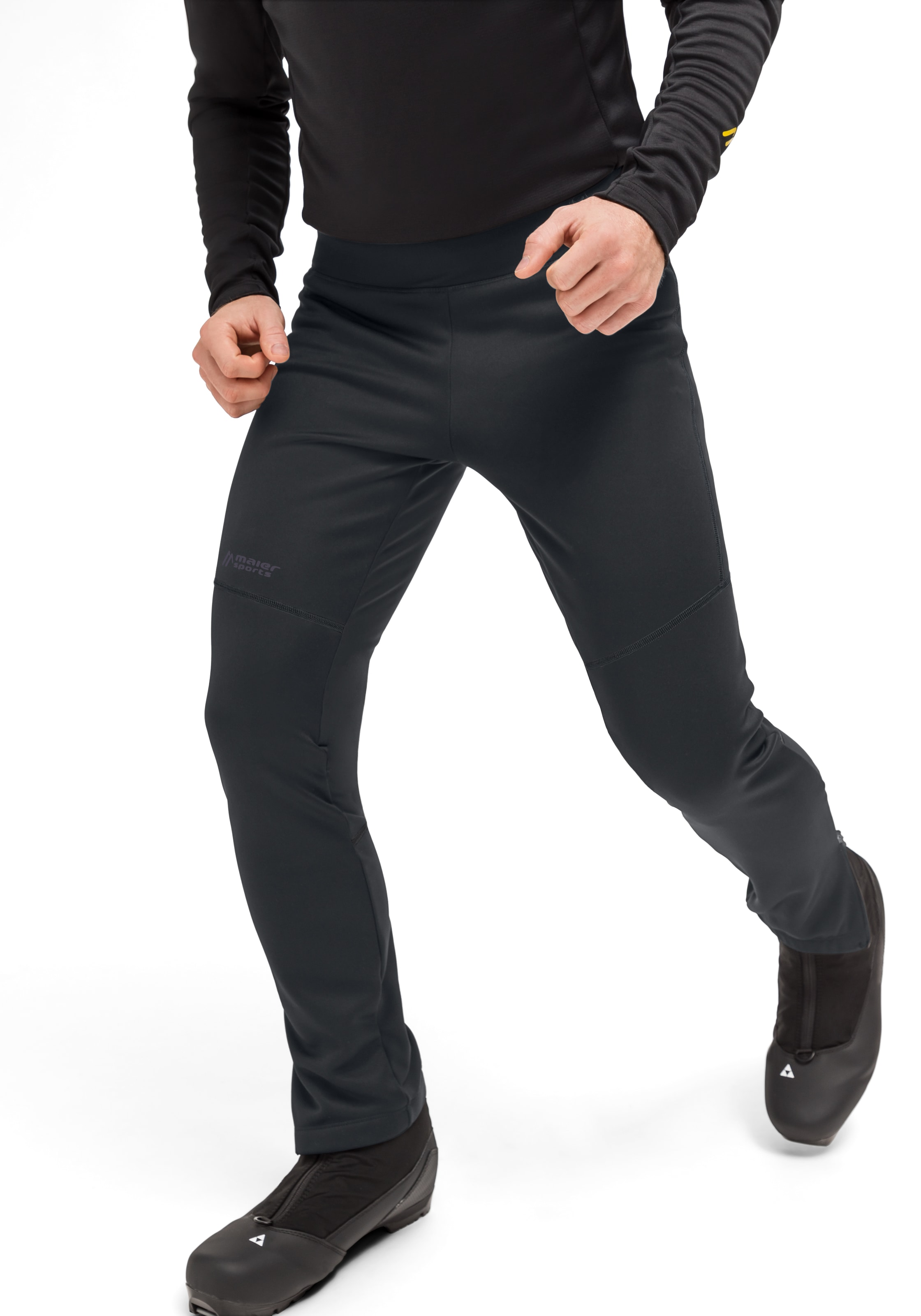 Maier Sports Skihose »TelfsTight 2.0M«, Herren Langlaufhose, 4-Wege-Stretch, Skitourenhose, Vorderseite aus Softshell
