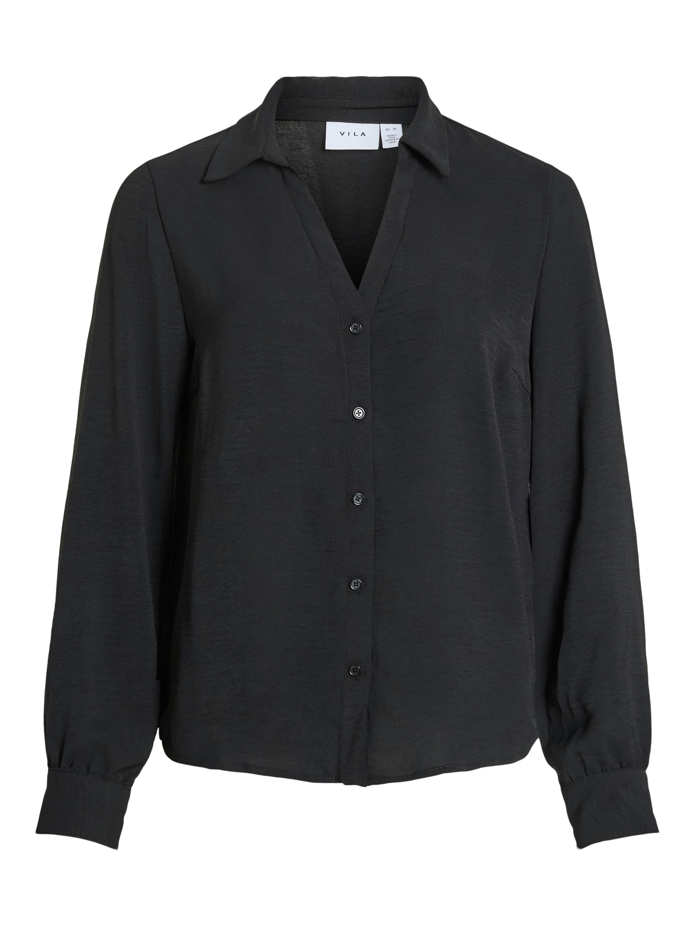 Vila Langarmbluse »VIJOSA L/S V-NECK SHIRT - NOOS«