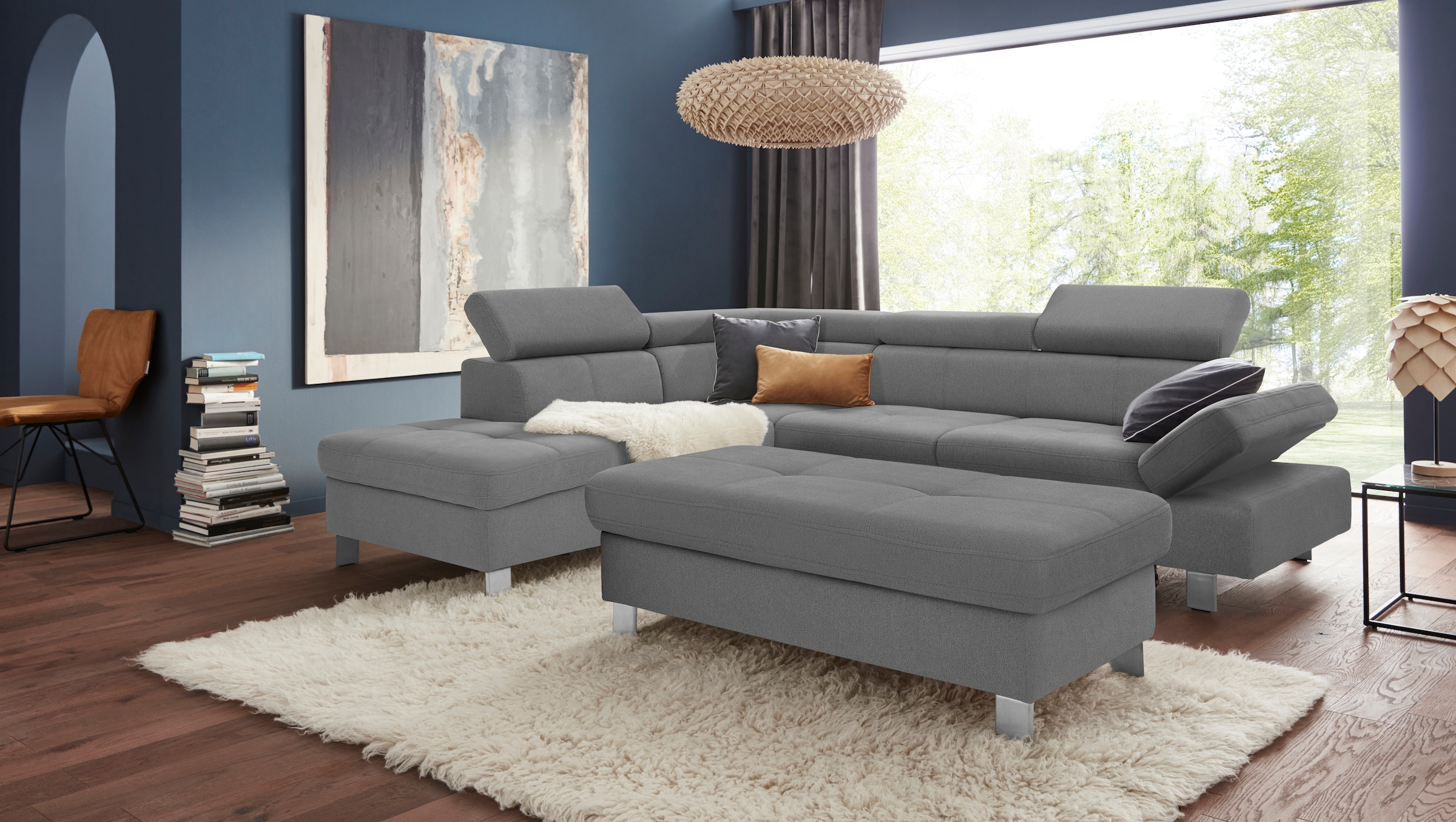 exxpo - sofa fashion Hocker »Fiji Bankhocker mit Staufach unter der Sitzfläche«, elegant modern mit toller Detailverarbeitung