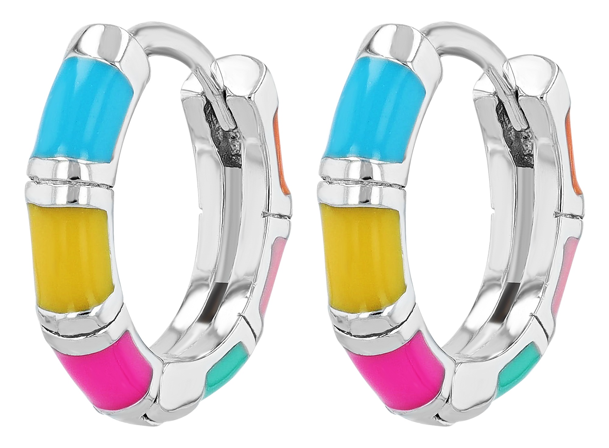 Adelia´s Paar Creolen »Damen Ohrringe ¿ Klappcreole aus 925 Silber«