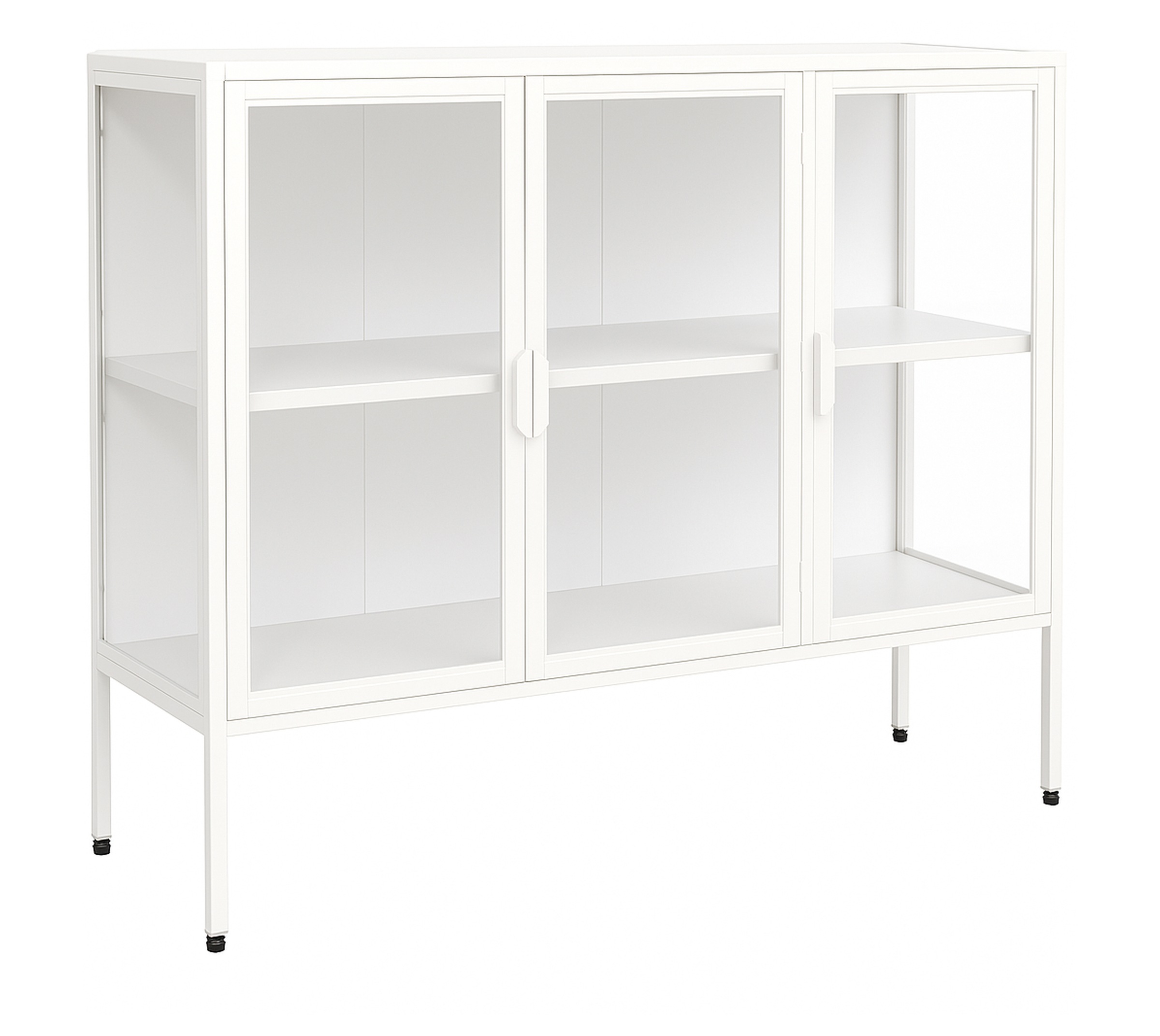 VCM Standvitrine »Stahl Glas Vitrine Sideboard Kommode Floka L«