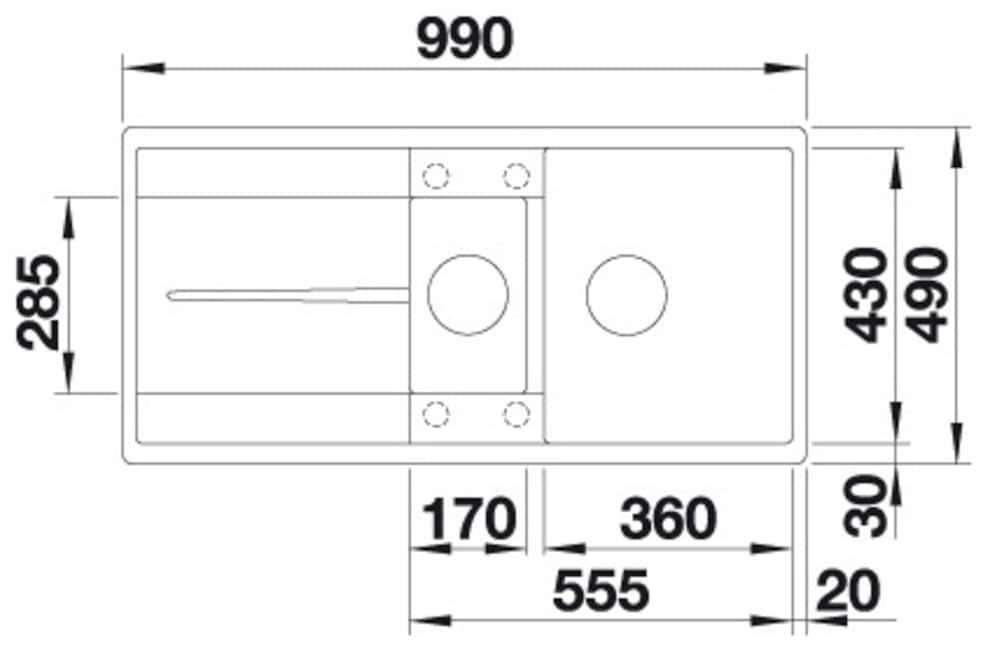 Blanco Granitspüle »METRA 6 S-F« 1 Stk. tlg. erhältlich in mehreren Farben, inklusive Multifunktionsschale