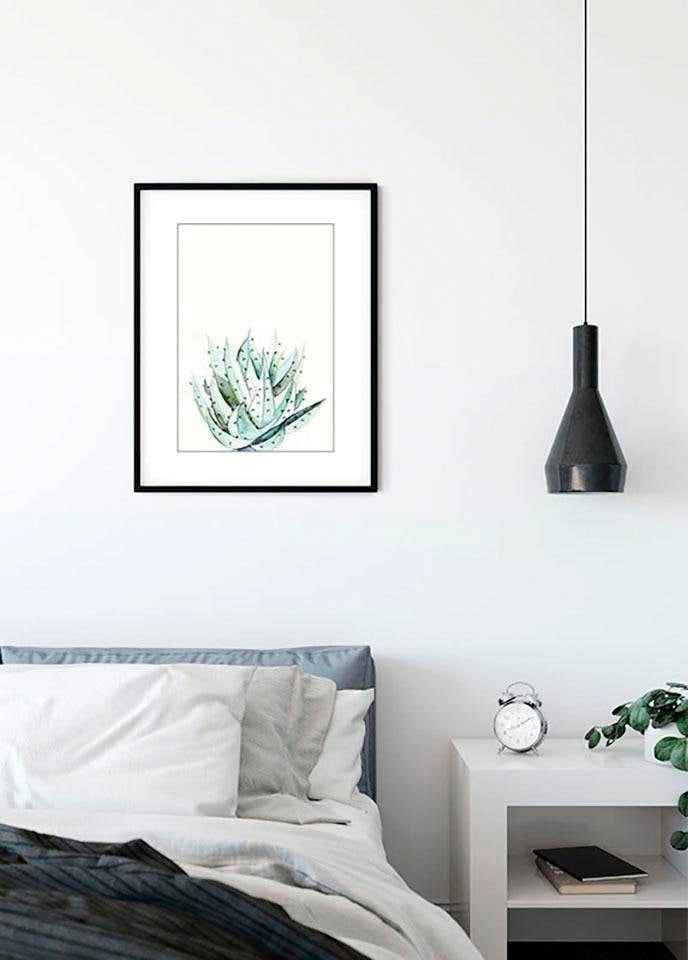 Komar Poster »Aloe Watercolor«, Pflanzen-Blätter, St.), Schlafzimmer, (1 Kinderzimmer, bei OTTO Wohnzimmer