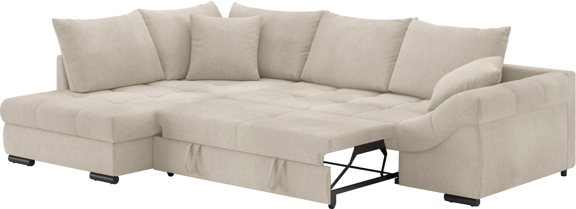 Mr. Couch Ecksofa »Allegro, L-Form«, mit Hochschläfer-Bettauszug, wahlweise mit Kaltschaum