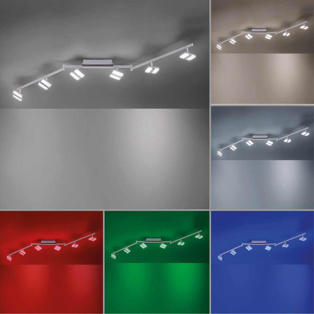 JUST LIGHT LED Deckenleuchte »Ls-SABI«, 6 flammig-flammig