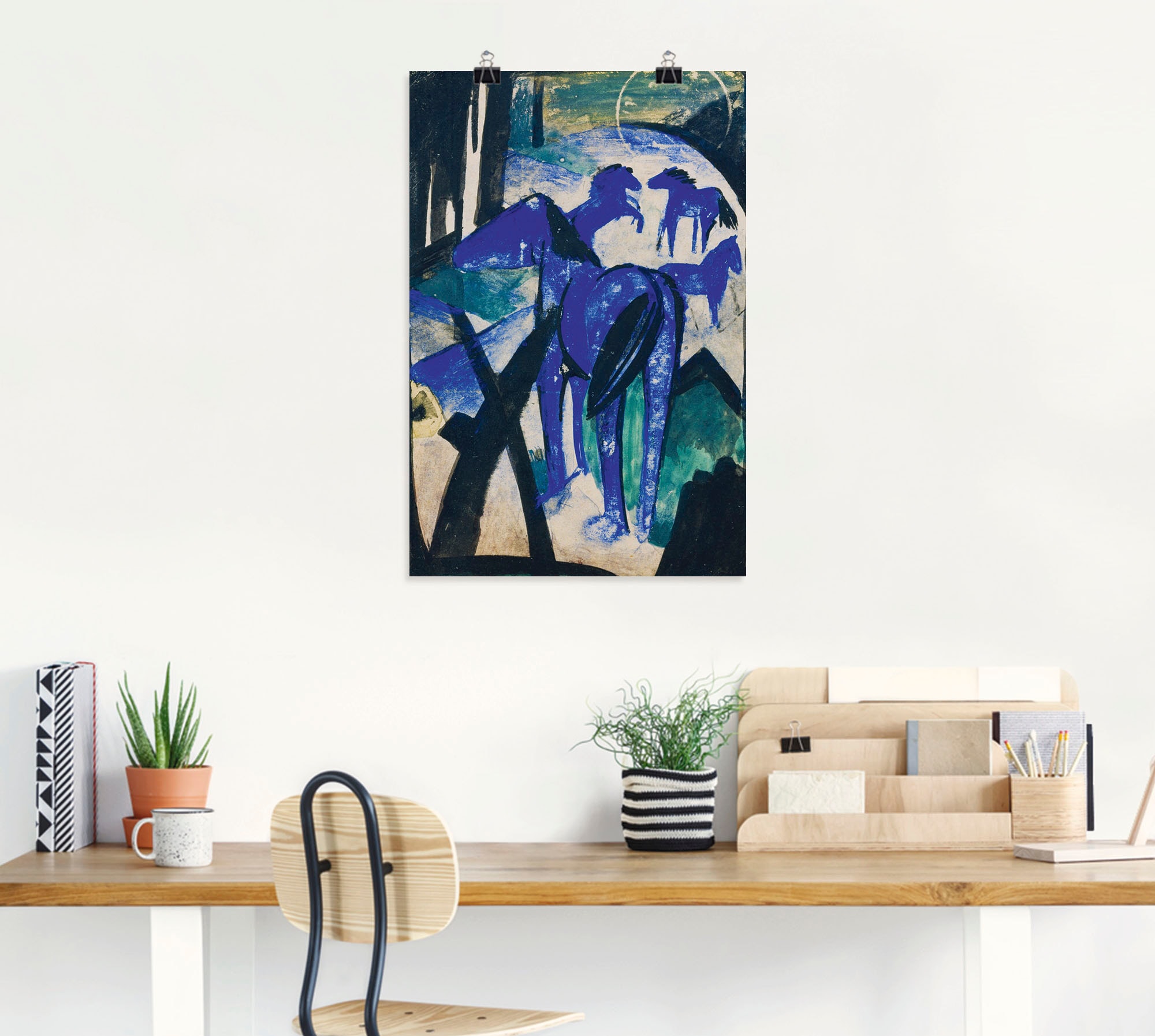 Artland Wandbild »Die Mutterstute der blauen Pferde I«, Haustiere, (1 St.), als Alubild, Leinwandbild, Wandaufkleber oder Poster in versch. Größen