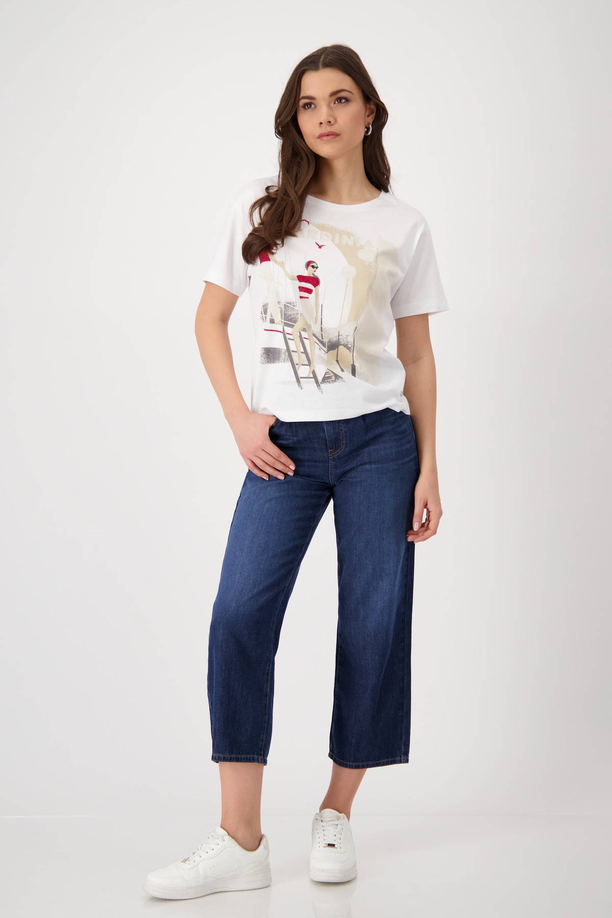 Monari Rundhalsshirt, mit Frontprint