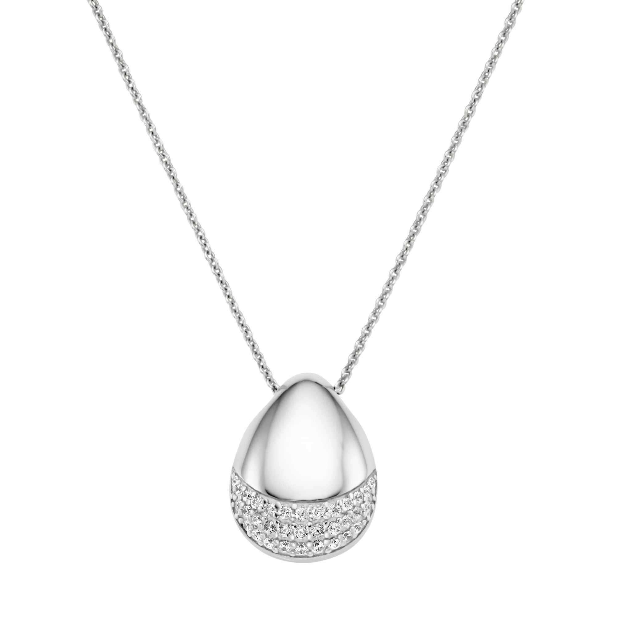 GIORGIO MARTELLO MILANO Kette mit Anhänger »Kette Anhänger mit weißen Zirkonia, Silber 925«