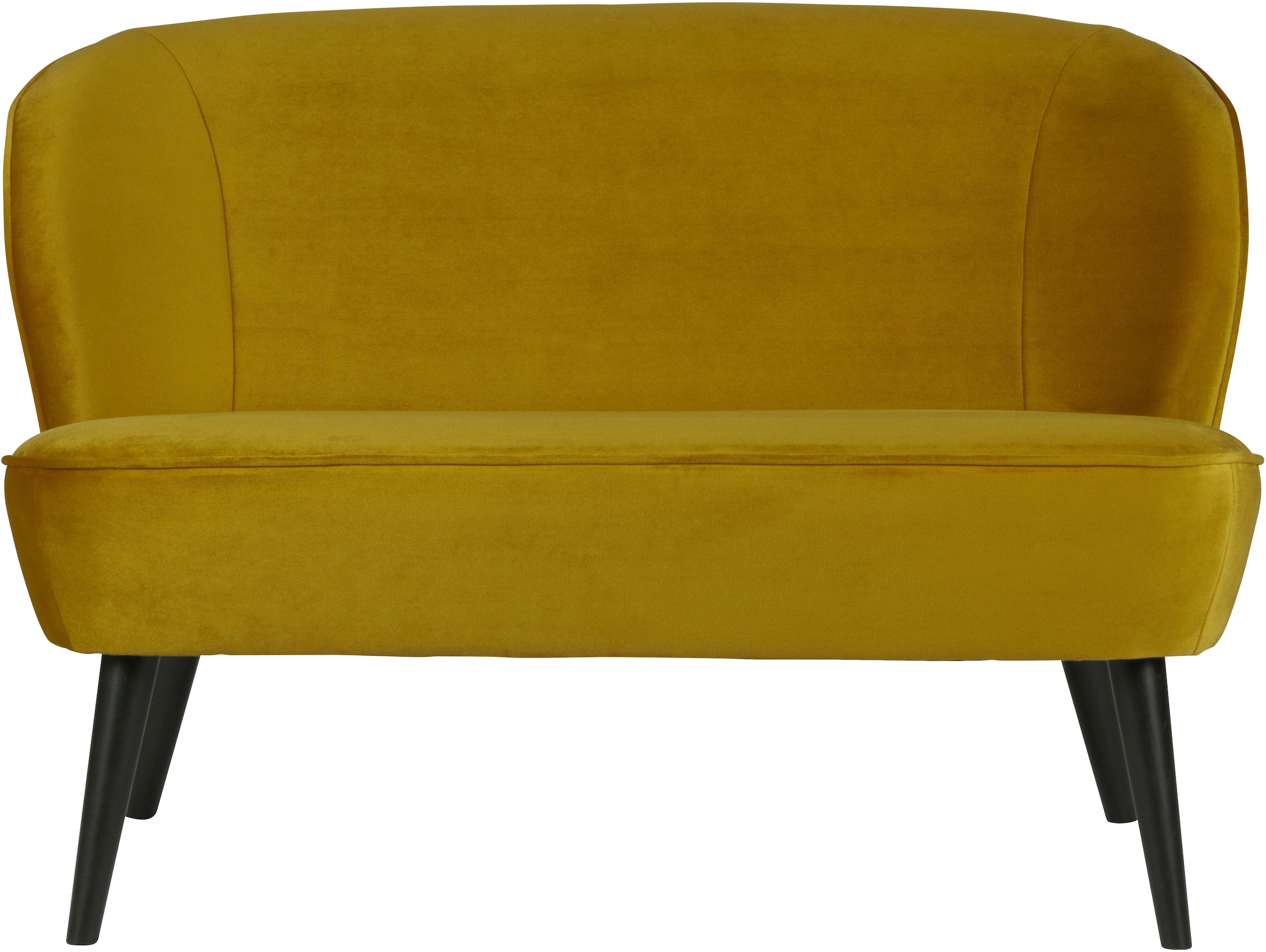 WOOOD 1,5-Sitzer »Sara Velvet-Bezug mit Birkenholzbeinen, H 73 x B 110 x T 72 cm« Tragkraft 100 kg, Maximale Verschleißfestigkeit, Pfleiglicht