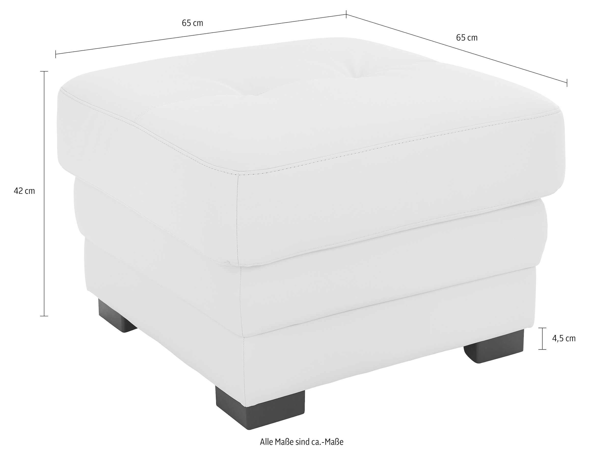 COTTA Polstergarnitur »Royale L-Form«, (Set), Set bestehend aus: Ecksofa & Hocker