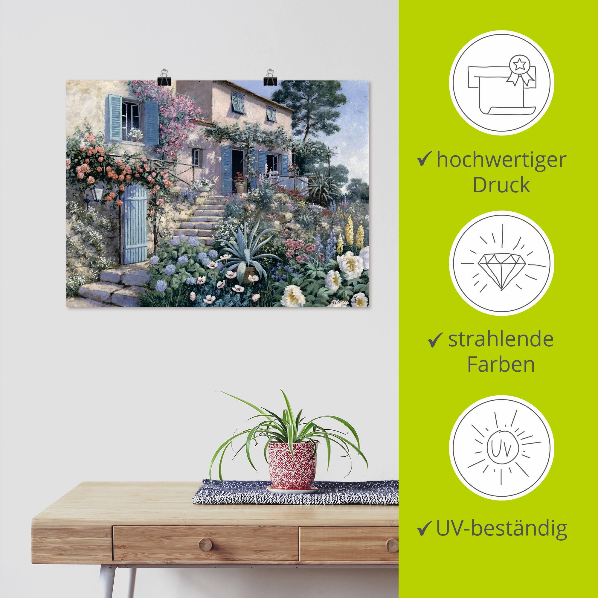Artland Wandbild »Stufen zum«, Garten, (1 St.), als Leinwandbild, Poster, Wandaufkleber in verschied. Größen