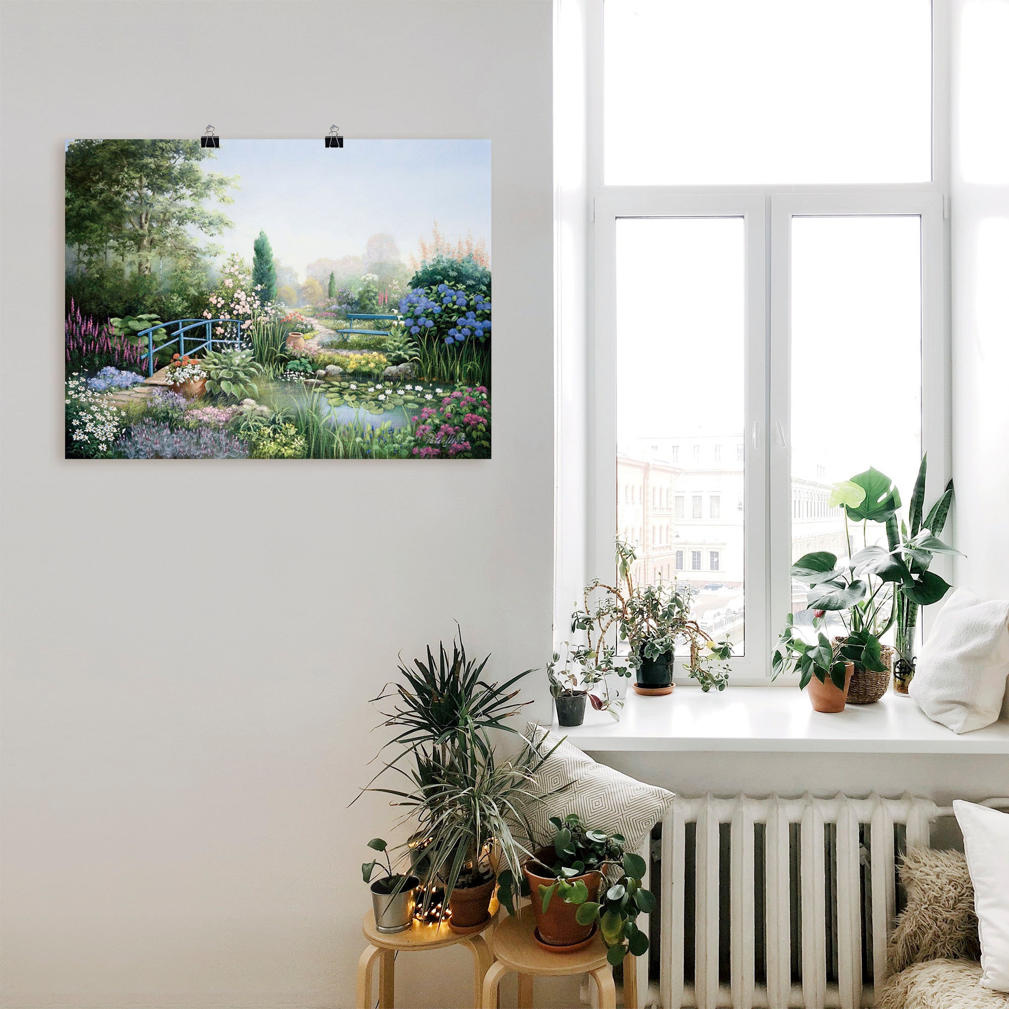 Artland Wandbild »Brücke der Liebe« Garten 1 Stk. tlg. als Leinwandbild, Poster in verschied. Größen