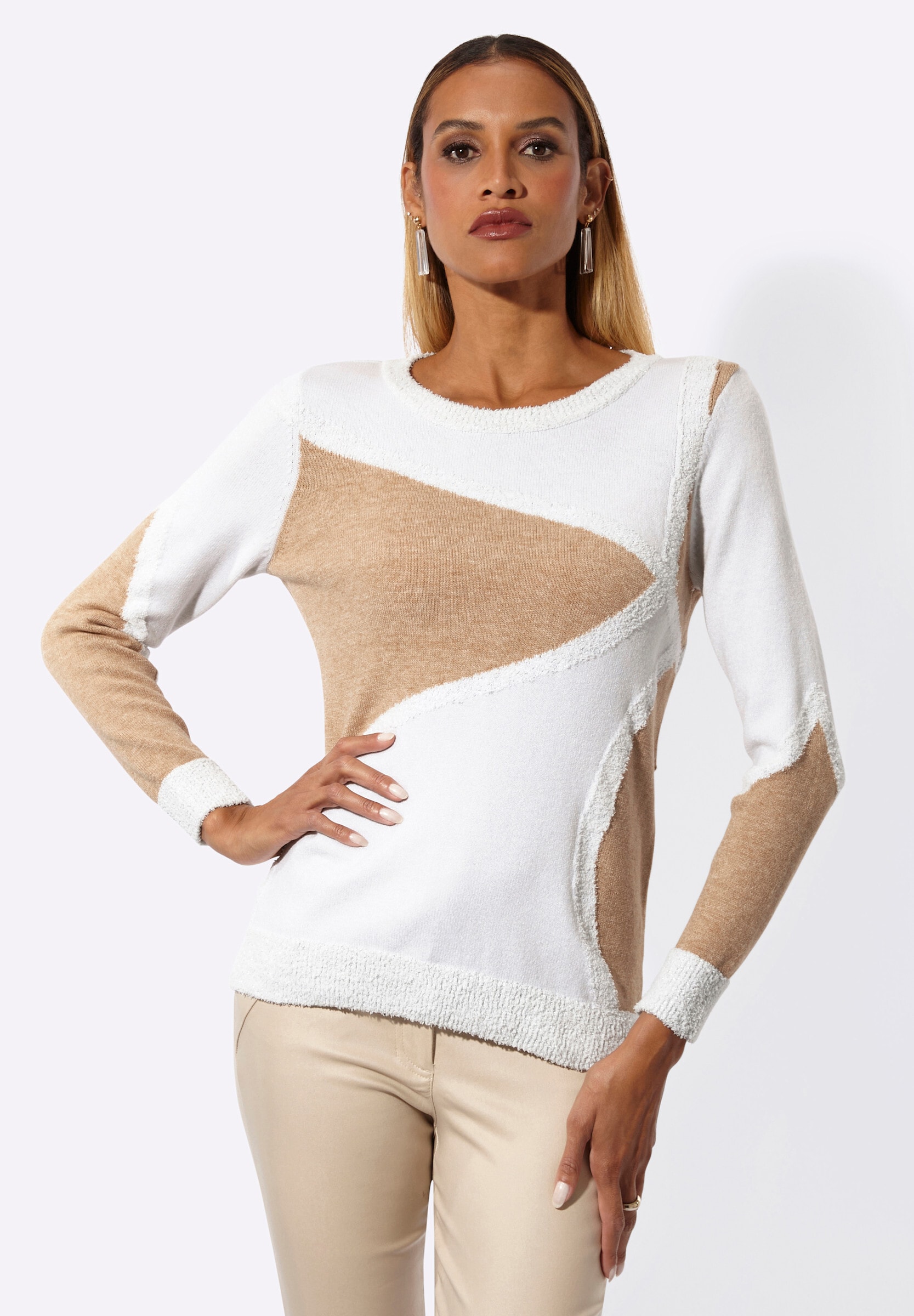 creation L Strickpullover »Modal-Mix-Pullover Langarm-Pullover«
