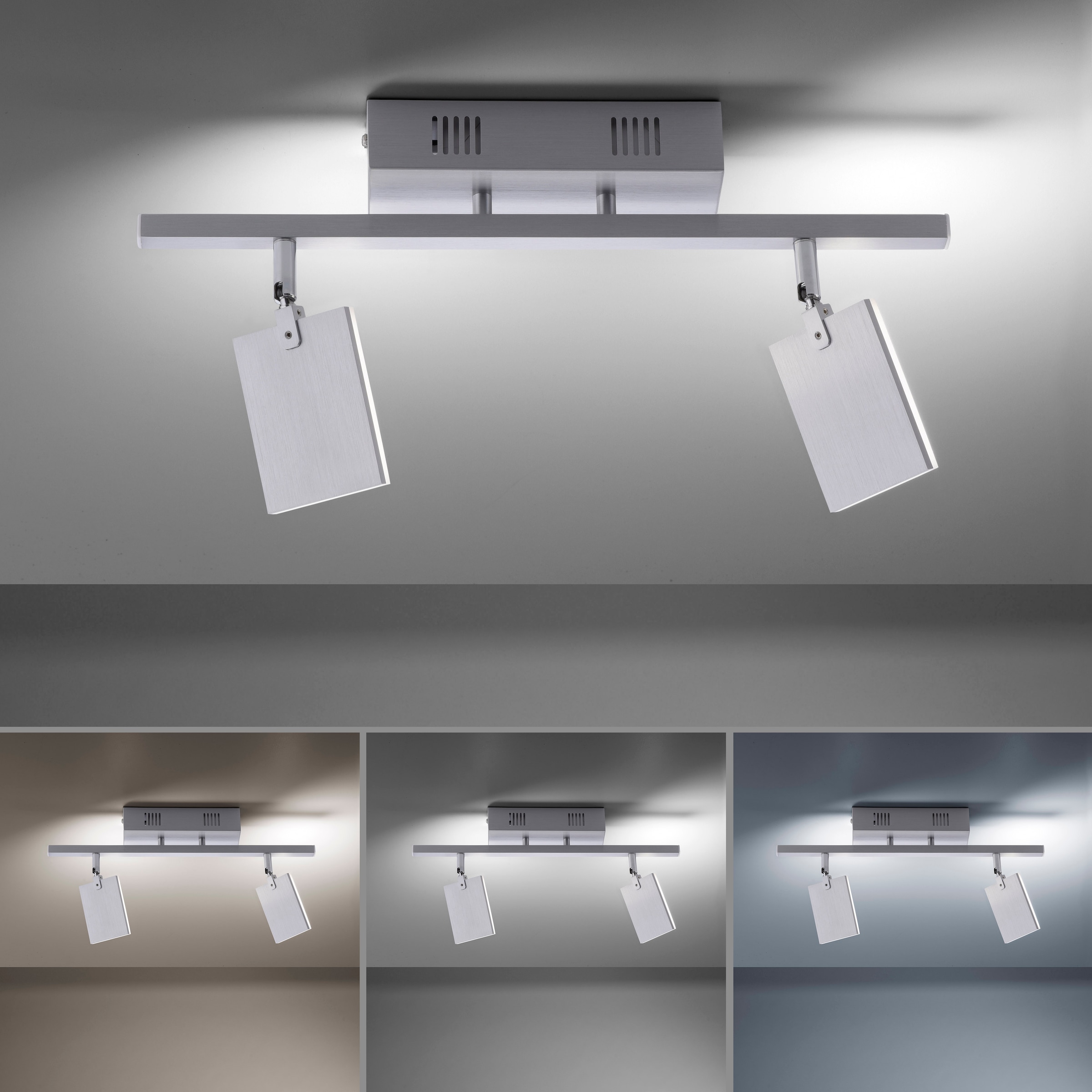 Neuhaus PURE LED Deckenleuchte »PURE Mira« LED-Board 1 Stk. warmweiß - kaltweiß Dimmbar über Fernbedienung, CCT, Spotköpfe verstellbar