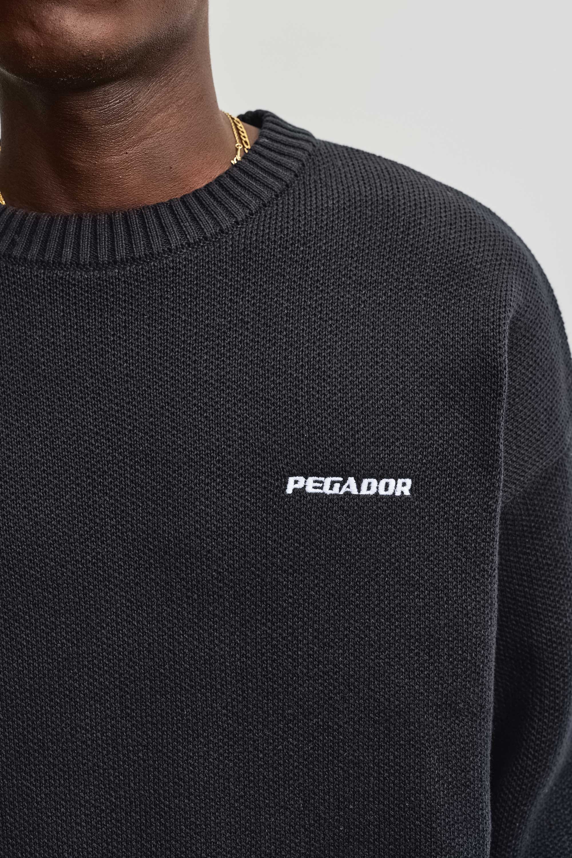 PEGADOR Rundhalspullover »Logo Oversized Knit Sweater« Baumwollmischung, oversize