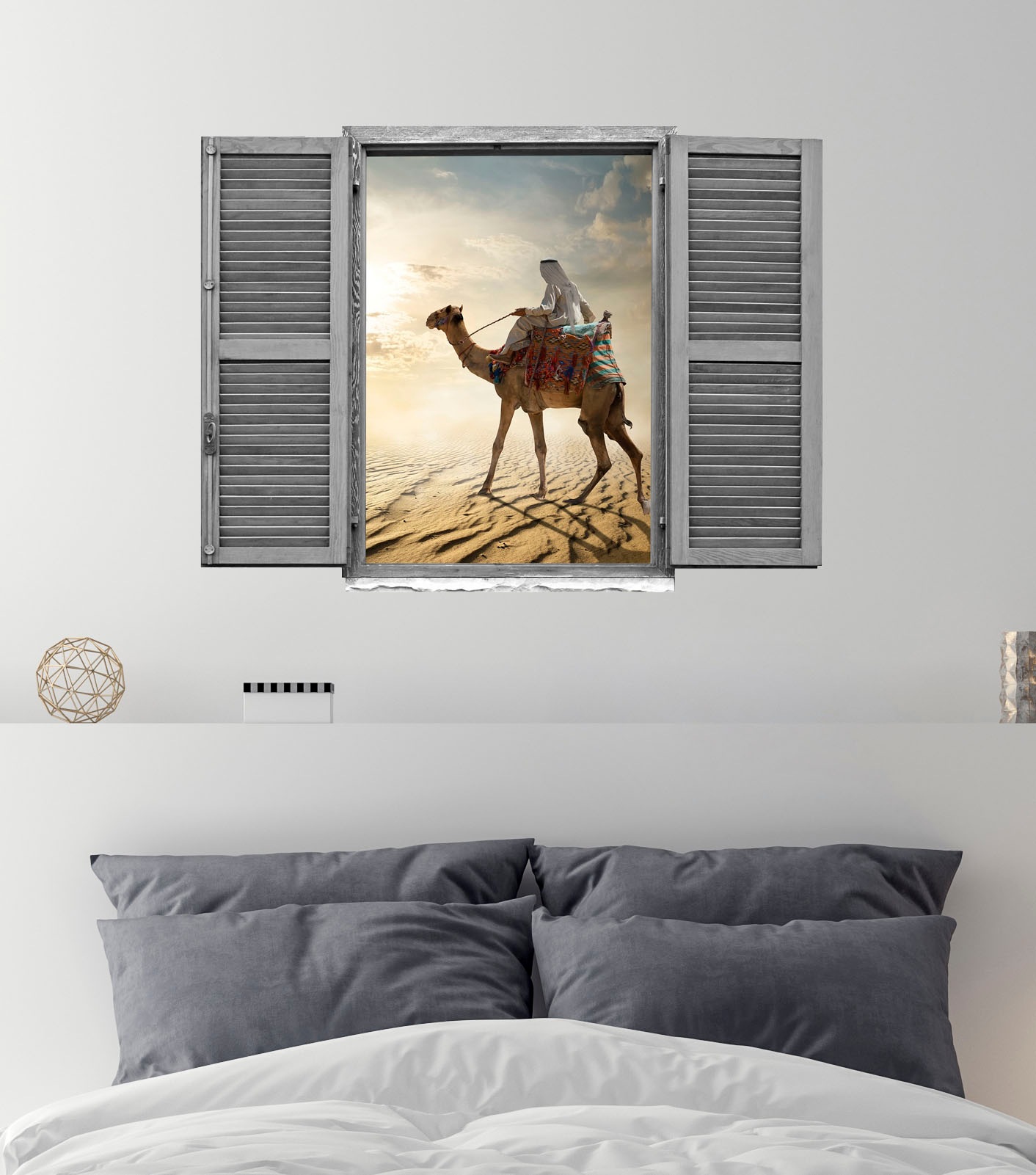 queence Wandtattoo »Wüste« Wandsticker, Wandbild, selbstklebend, 3D, Fenster