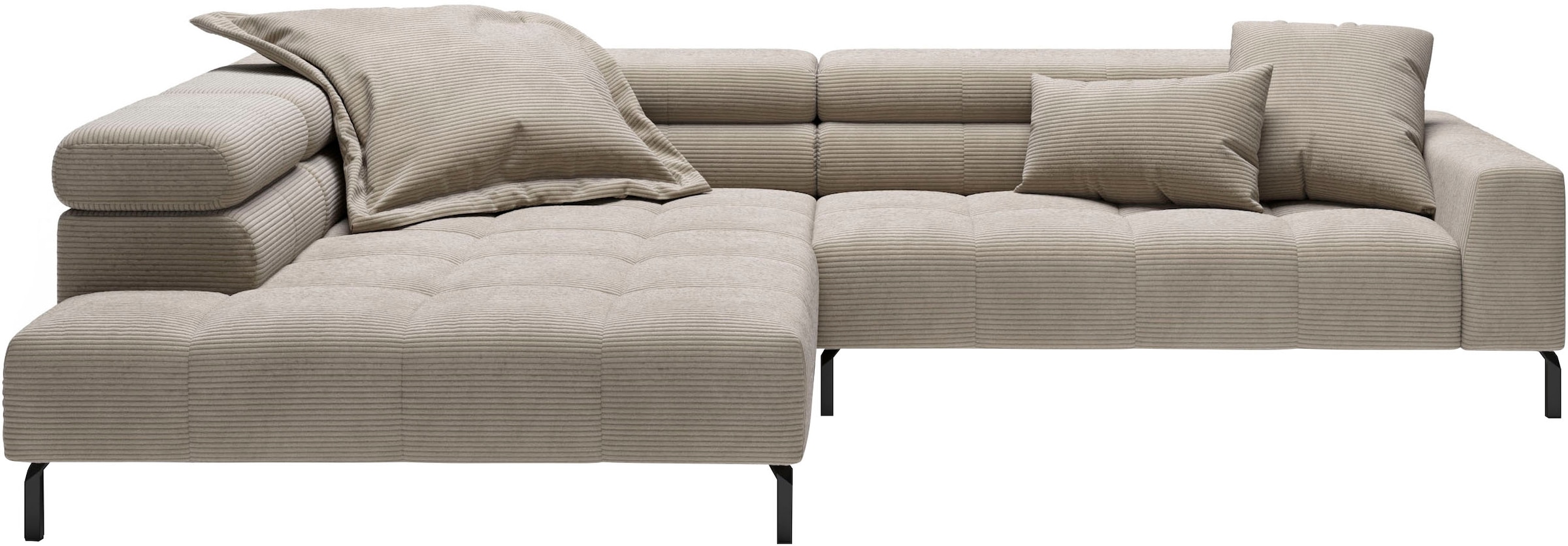 Home affaire Ecksofa »Claya, 311 cm breit, L-Form,  inkl. Kopfteilverstellung« ohne elektrischen Sitzvorzug