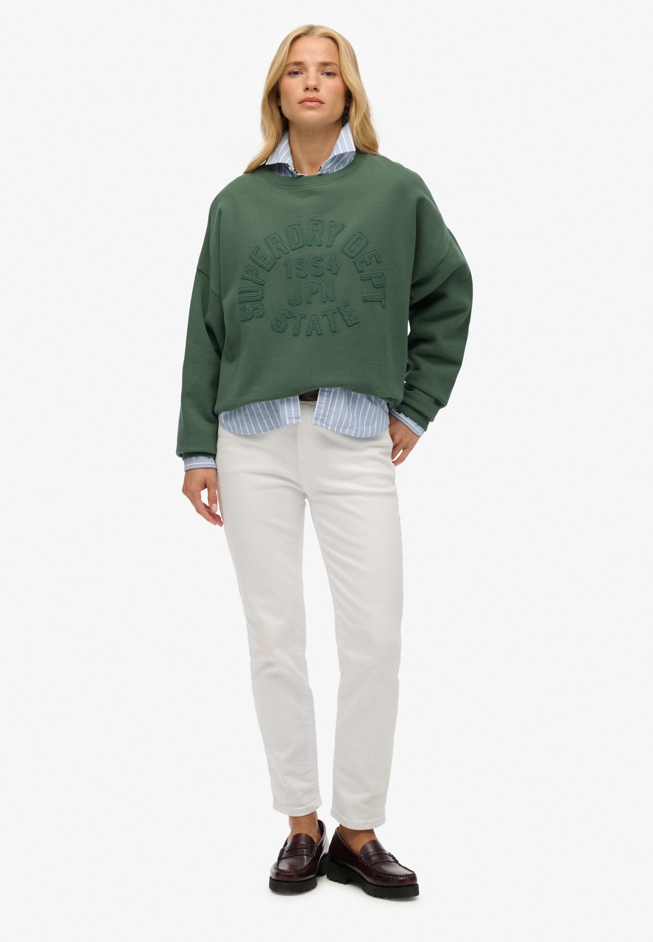 Superdry Sweatshirt »ATHLETIC TONAL APPLIQUE CREW«
