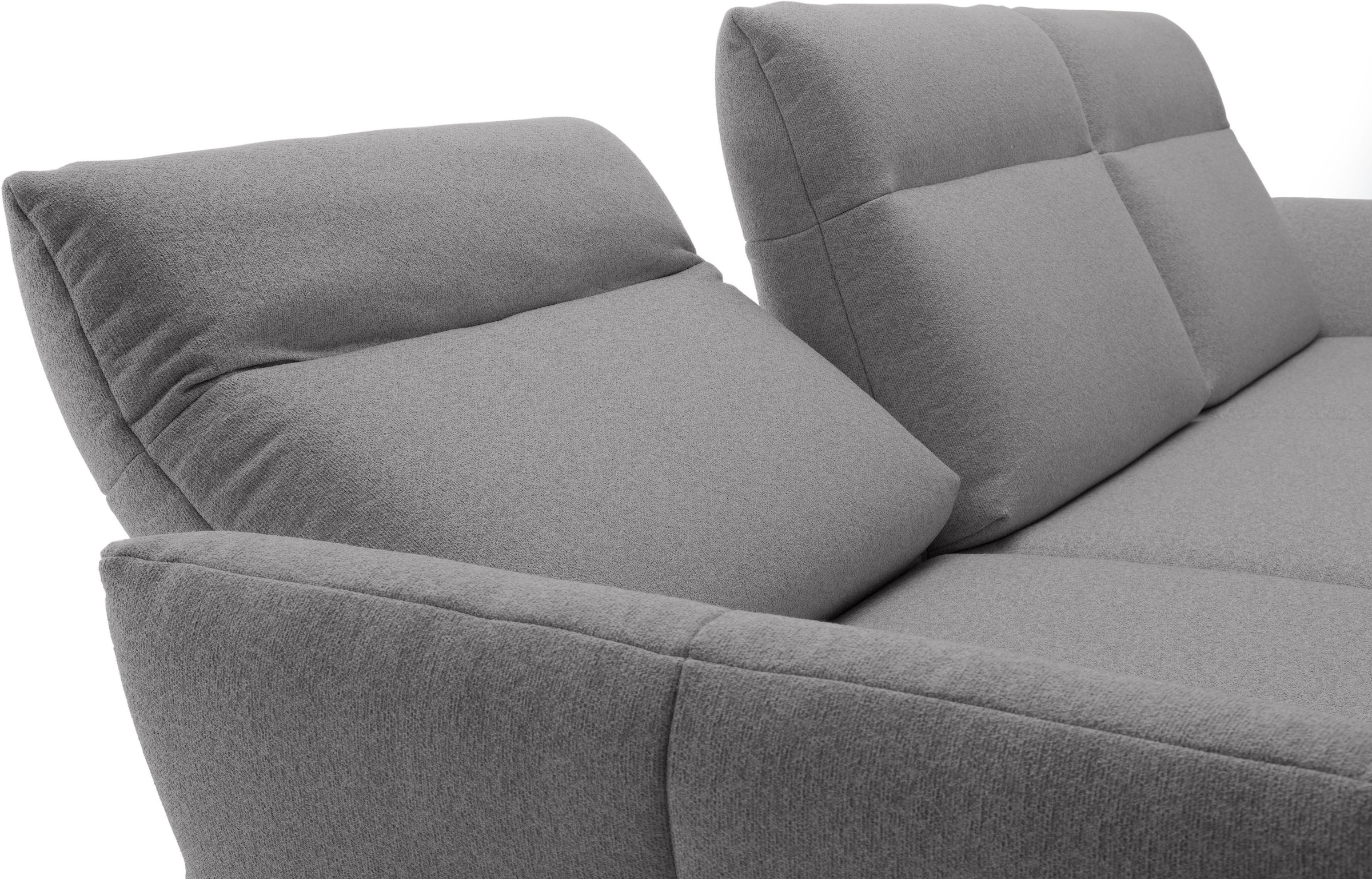 Creation BY ROLF BENZ Ecksofa »CR.460« Sockel in Eiche, Winkelfüße in Umbragrau, Breite 318 cm