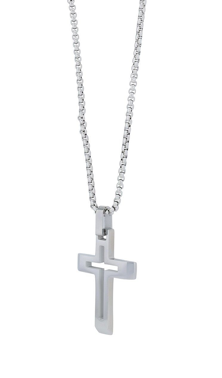 Adelia´s Kette mit Anhänger »Adelia's Herren Edelstahl Erbskette Halskette mit Anhänger Kreuz unbekannt cm«