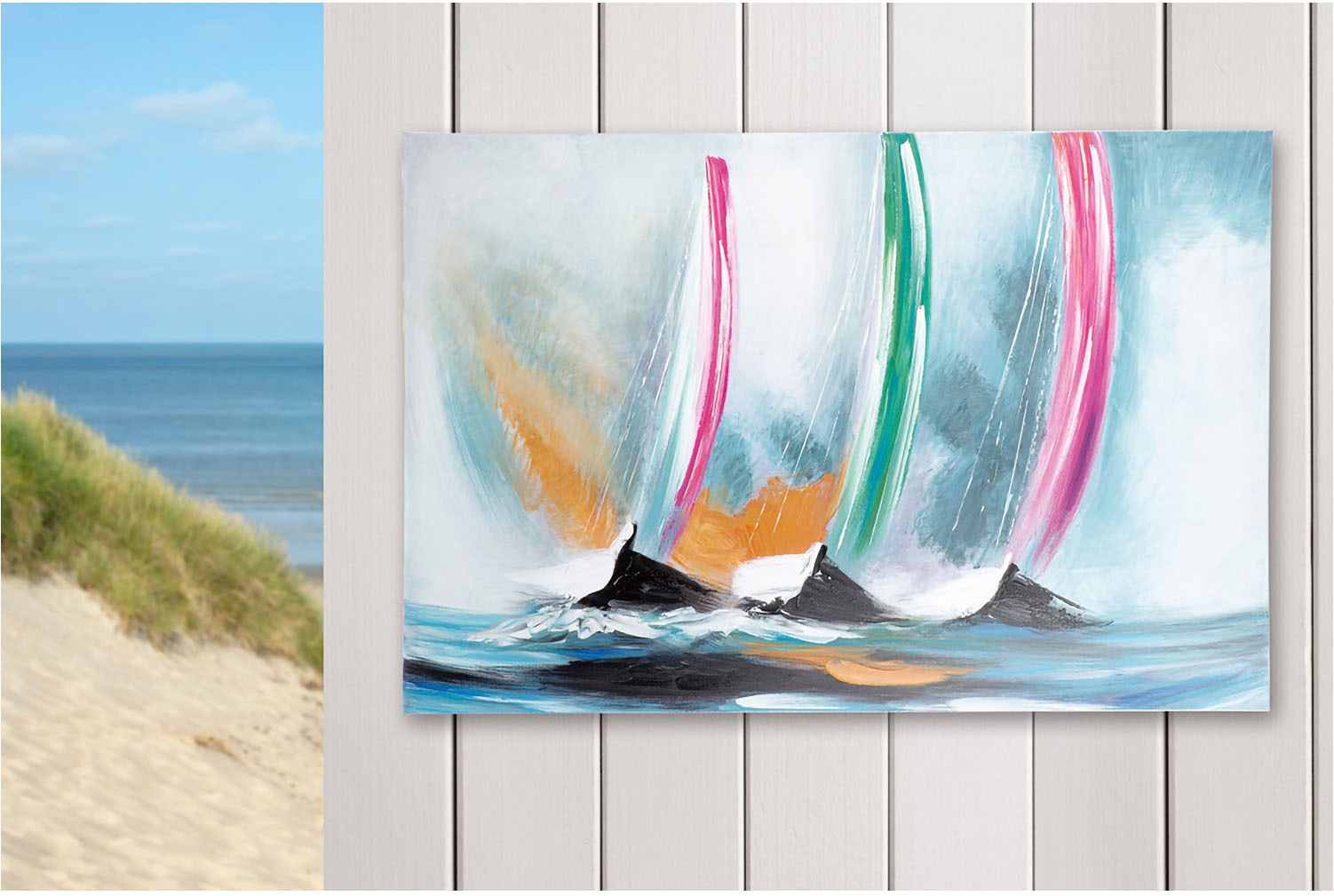 GILDE Leinwandbild »Bild rechteckig Segeltörn« Boote & Schiffe 1 Stk. tlg.