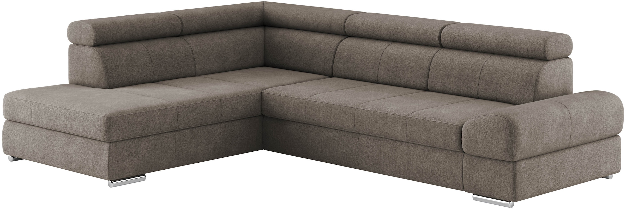 sit&more Ecksofa »Broadway L-Form«, mit verstellbaren Kopfteilen, wahlweise mit Bettfunktion