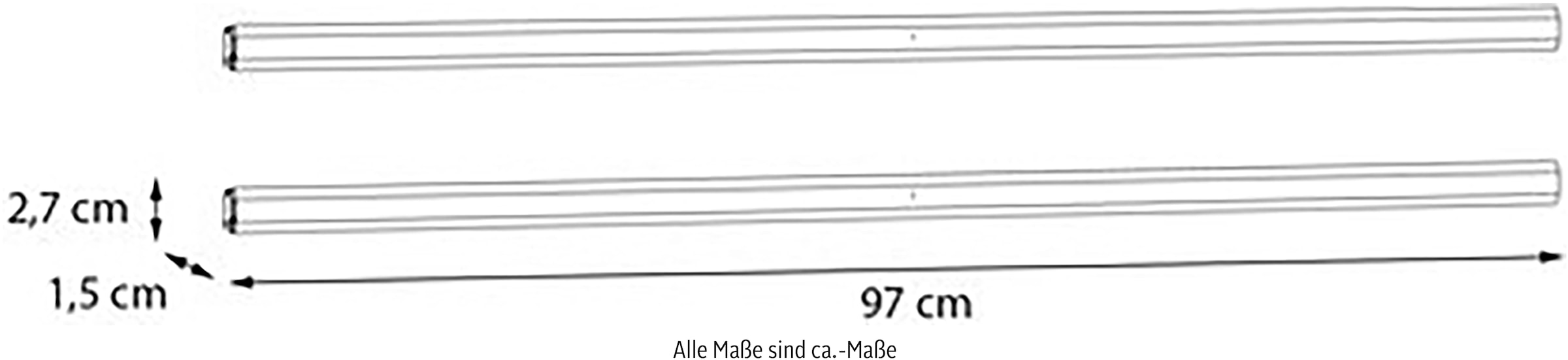 FORTE LED Lichtleiste, Leuchtmittel LED-Modul | LED fest integriert, B/H/T 97/2,7/1,5 cm optional bestellbar,einfache Montage