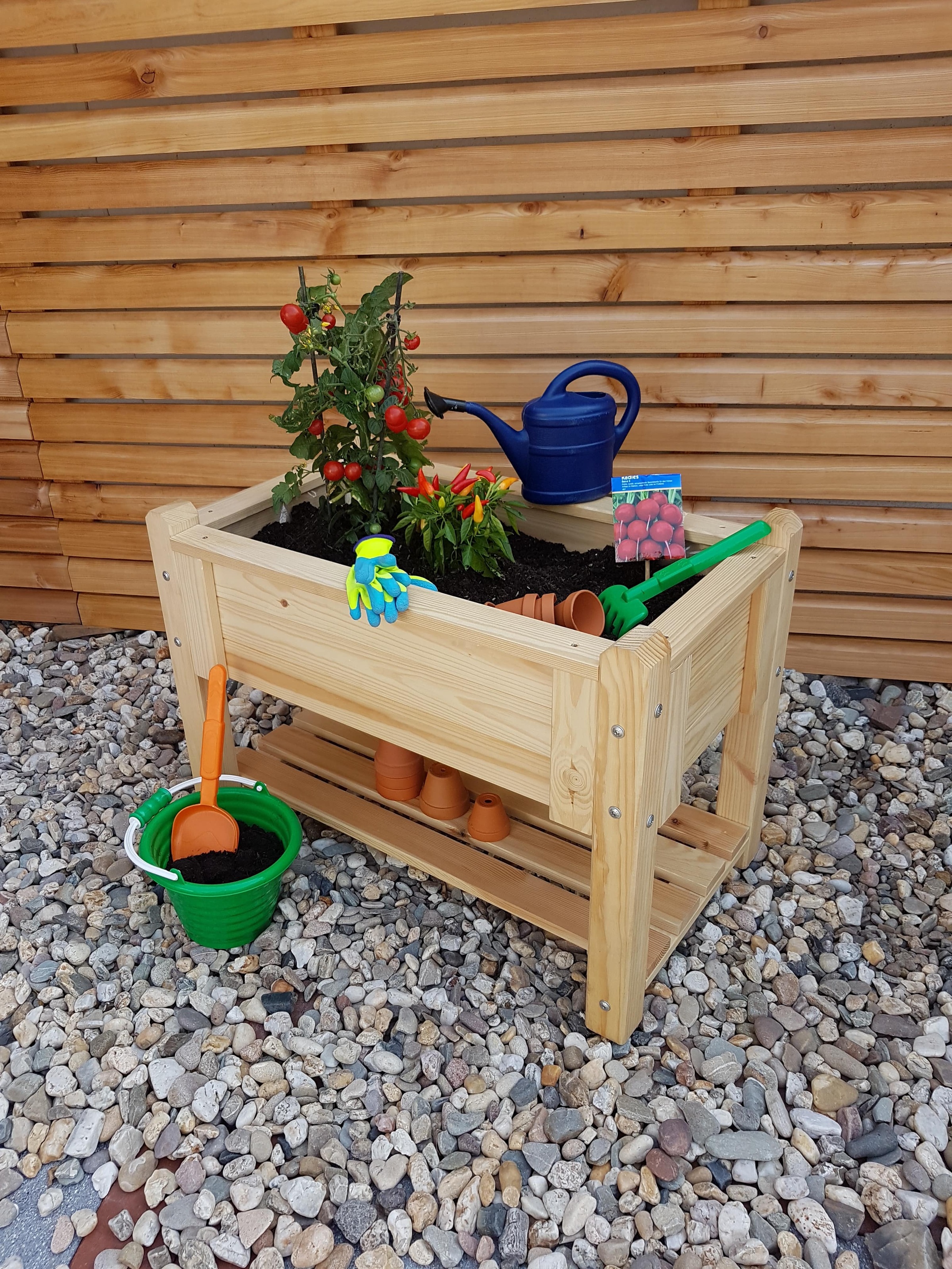 promadino Kräuterbeet »für Kinder, aus naturbelassenem Kiefernholz« Füllvolumen: ca. 23L