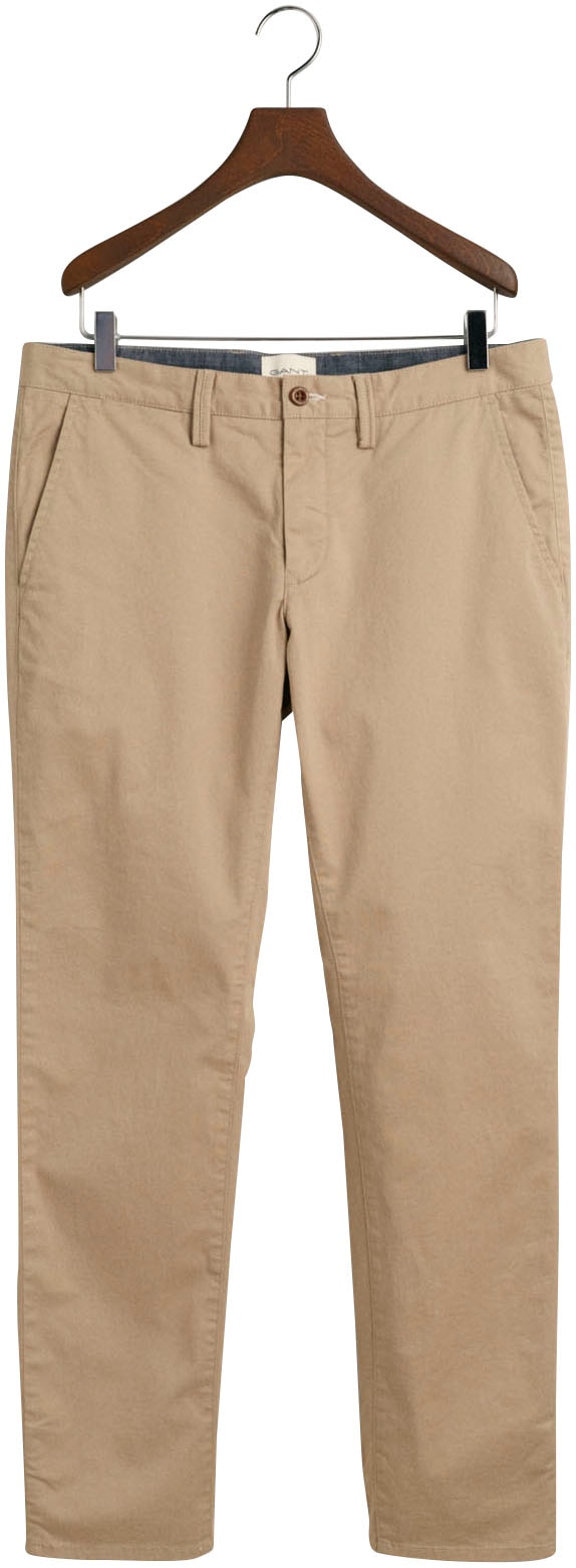 Gant Chinohose »SLIM TWILL CHINOS«, mit gefütterten Seitentaschen