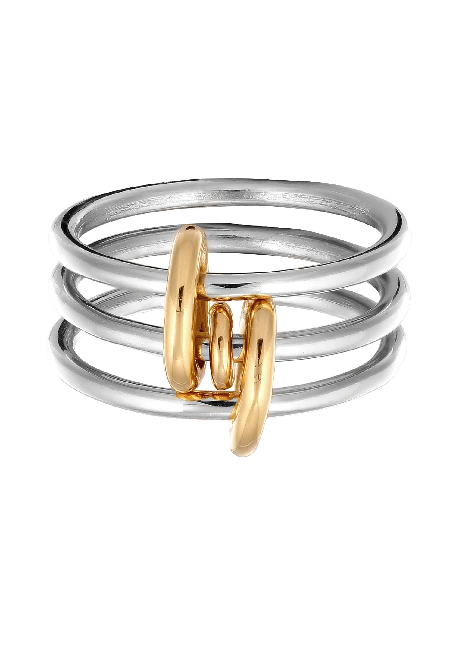 Elli Silberring »Ring Bandring Stapellook 925 Sterling Silber«