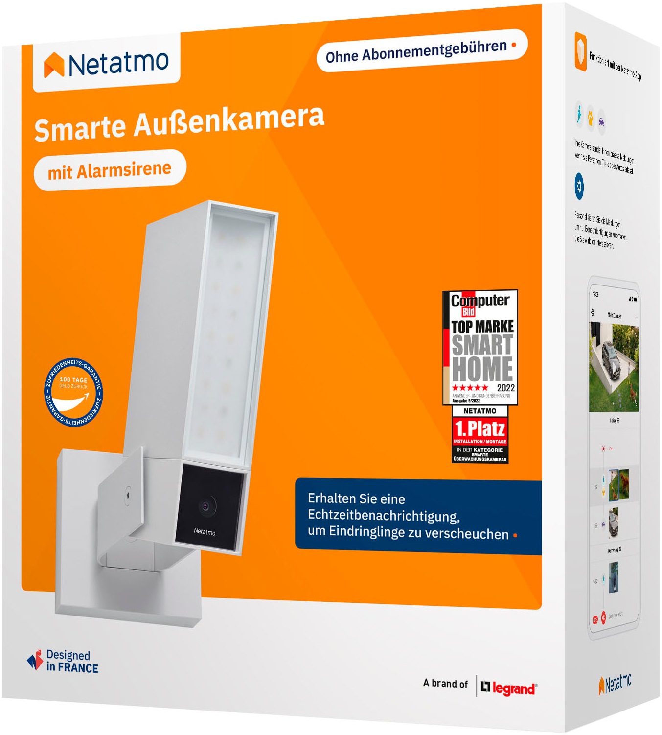 Netatmo Überwachungskamera »Smarte Außenkamera mit Alarmsirene Weiß«