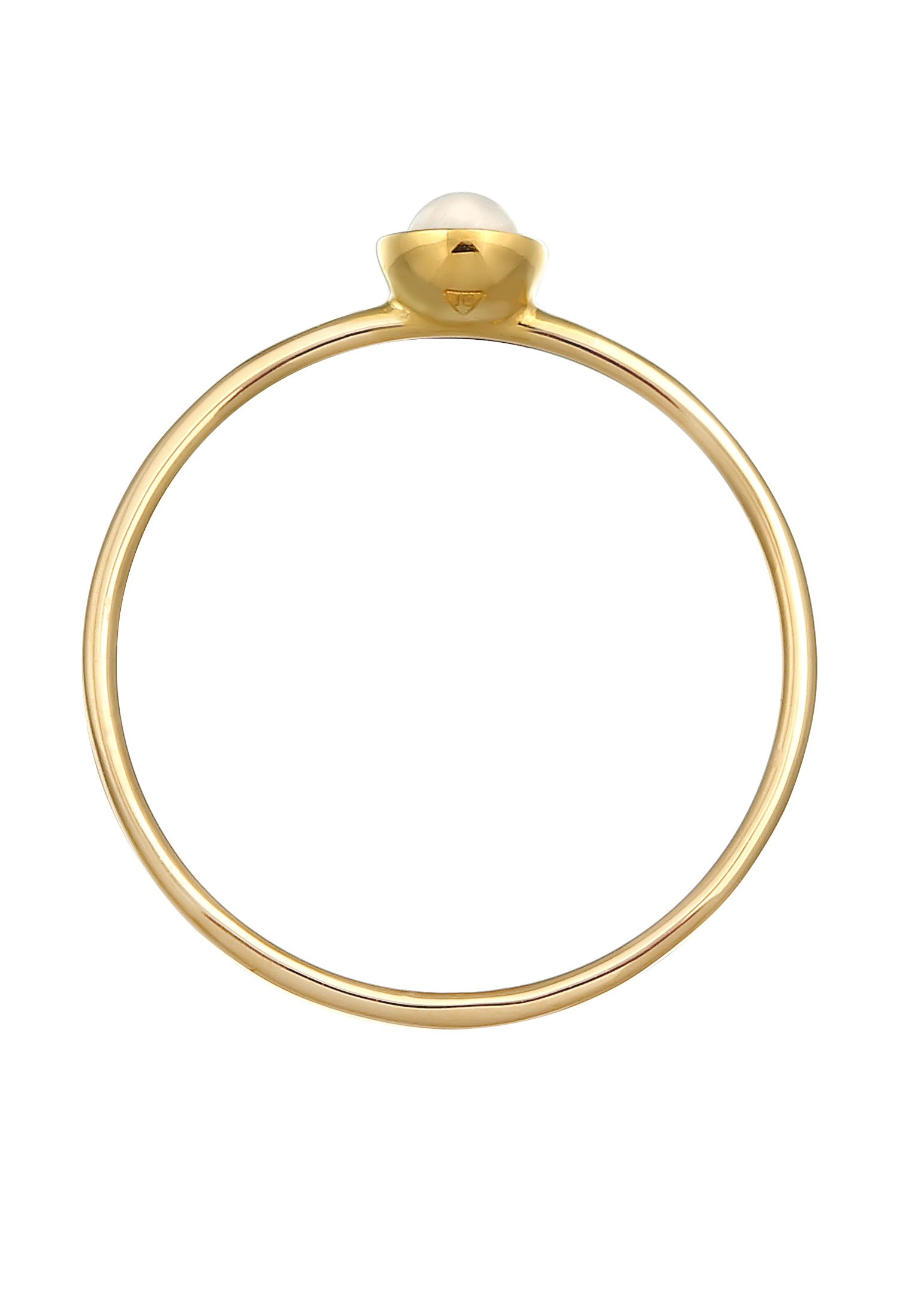 Elli Premium Silberring »Ring Solitär Rosa Quarz Edelstein 375 Gelbgold«
