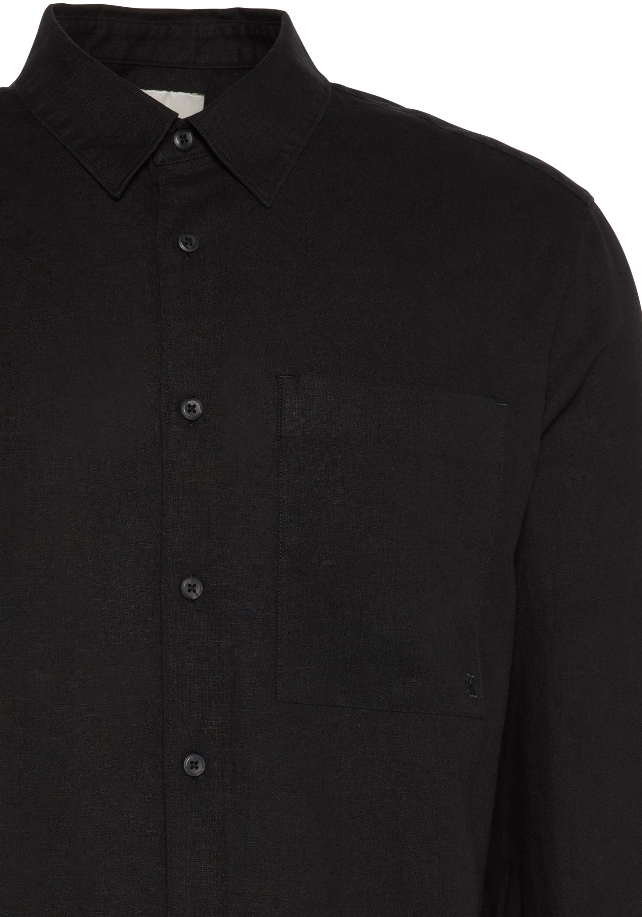 Calvin Klein Leinenhemd »SOLID LINEN CLASSIC« Kentkragen, Regular Fit, Leinen-Viskosemix