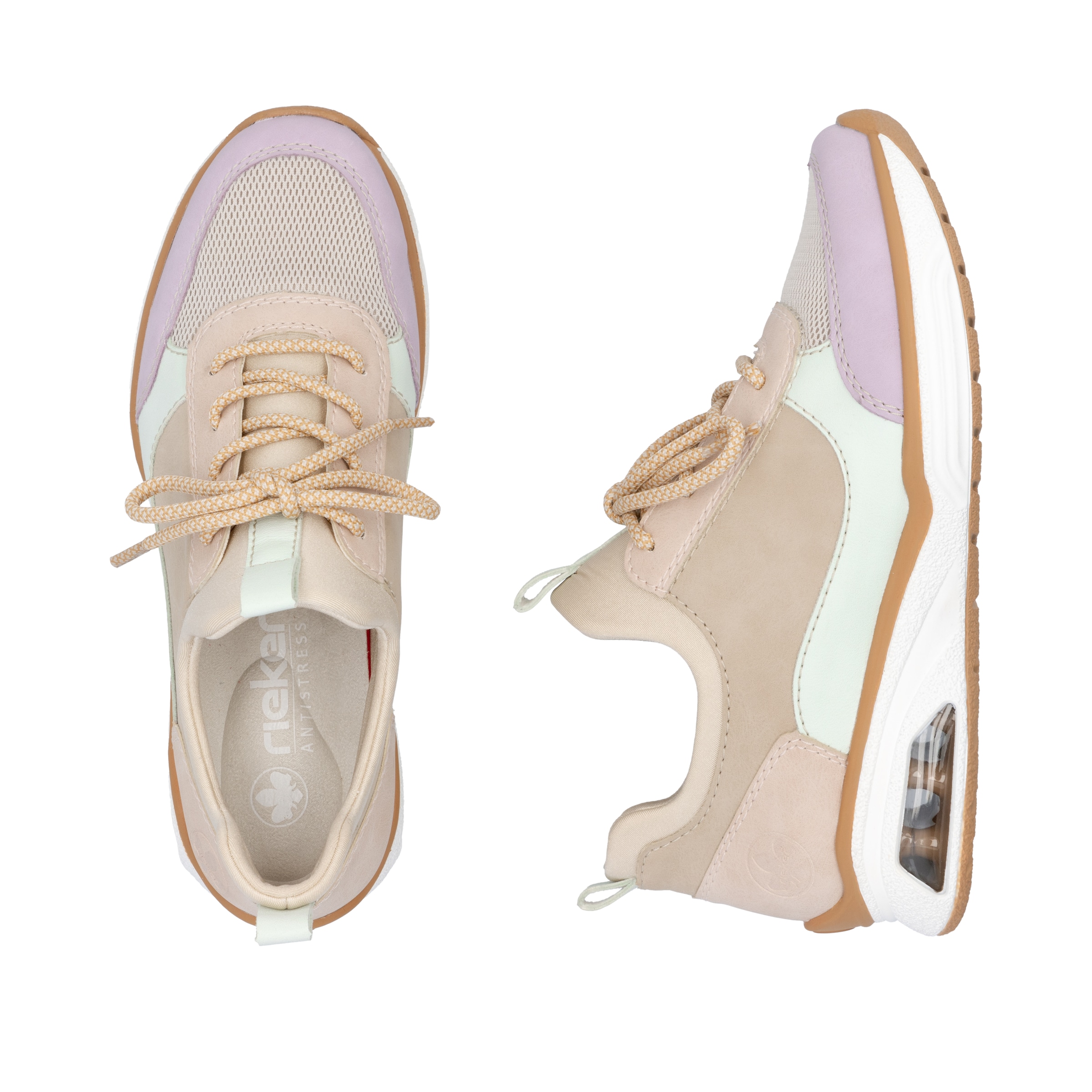 Rieker Slip-On Sneaker, Halbschuh, Freizeitschuh, Schlupfschuh mi elastischem Einstieg